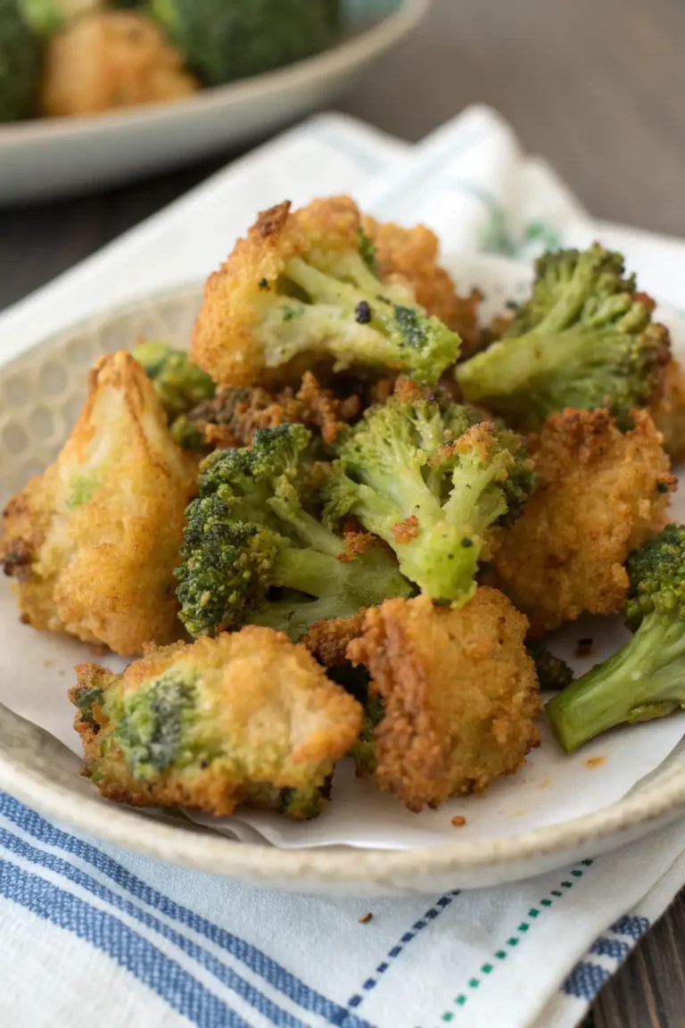 A delicious plate of Broccoli Fritti in Friggitrice ad Aria