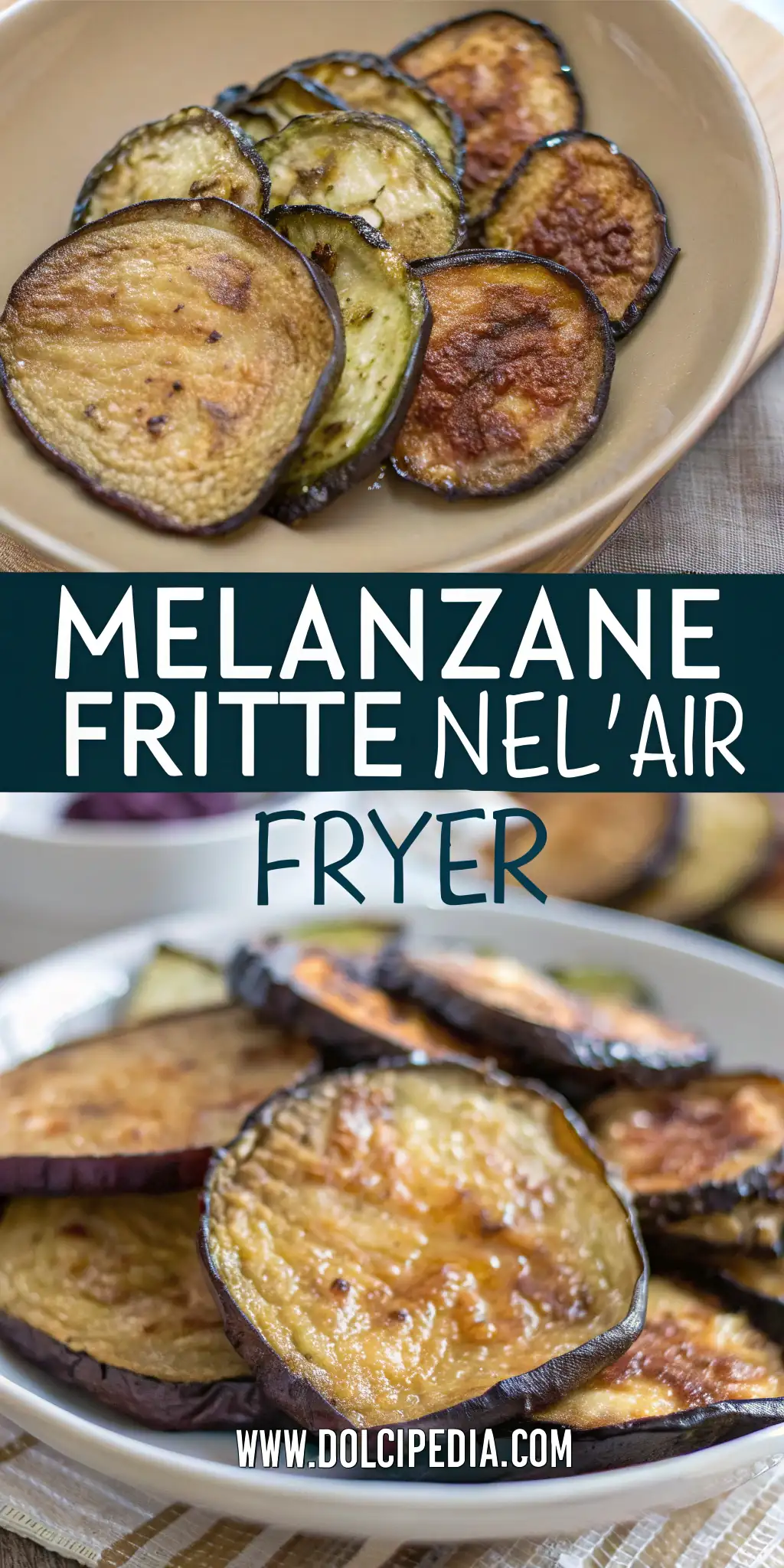 Melanzane Fritte nell'Air Fryer 3 Pinterest image 1 for Melanzane Fritte nell'Air Fryer
