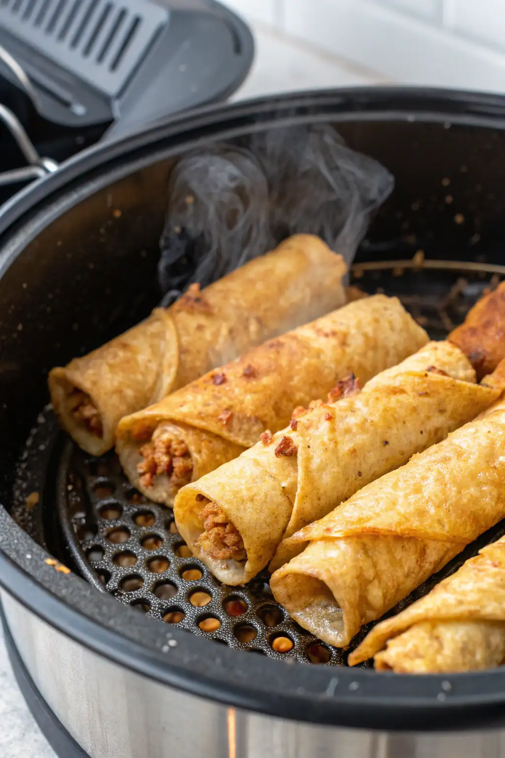 A delicious plate of Taquitos di Pollo nella Friggitrice ad Aria