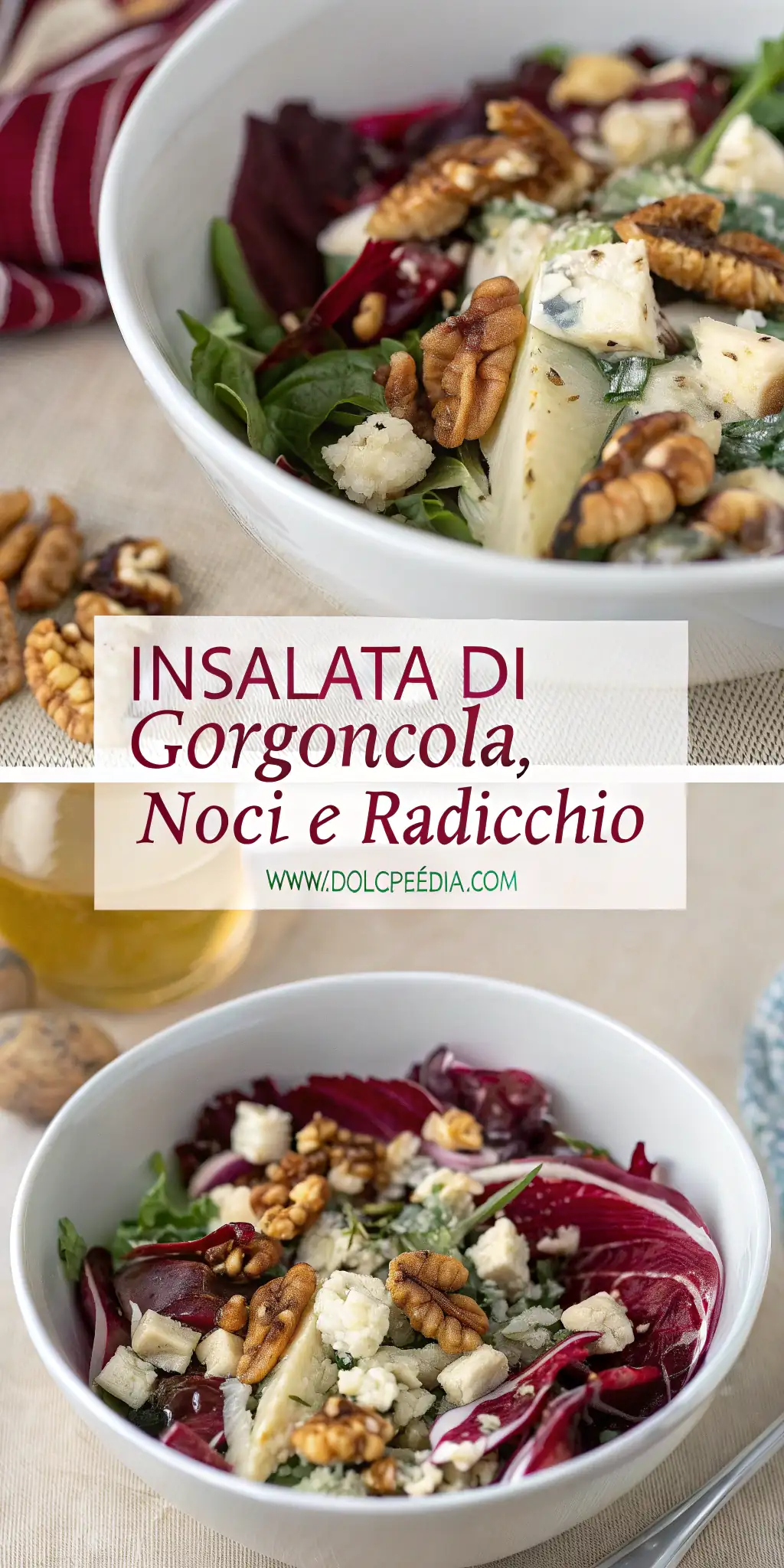 Pinterest image 2 for Insalata di Gorgonzola, Noci e Radicchio