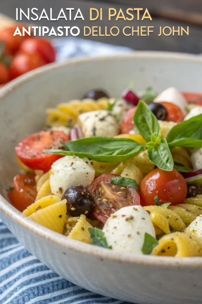 A delicious plate of Insalata di Pasta Antipasto dello Chef John
