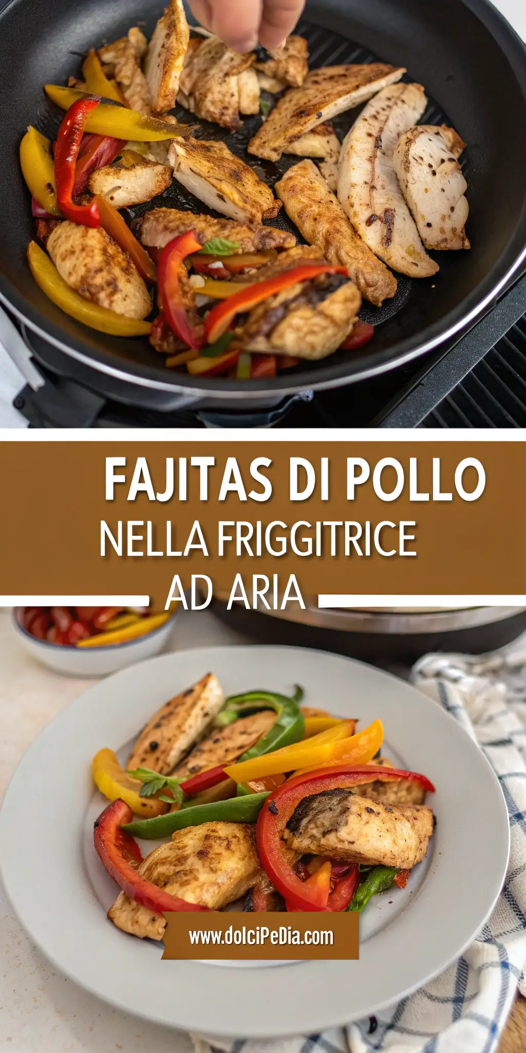 Pinterest image 1 for Fajitas di Pollo nella Friggitrice ad Aria