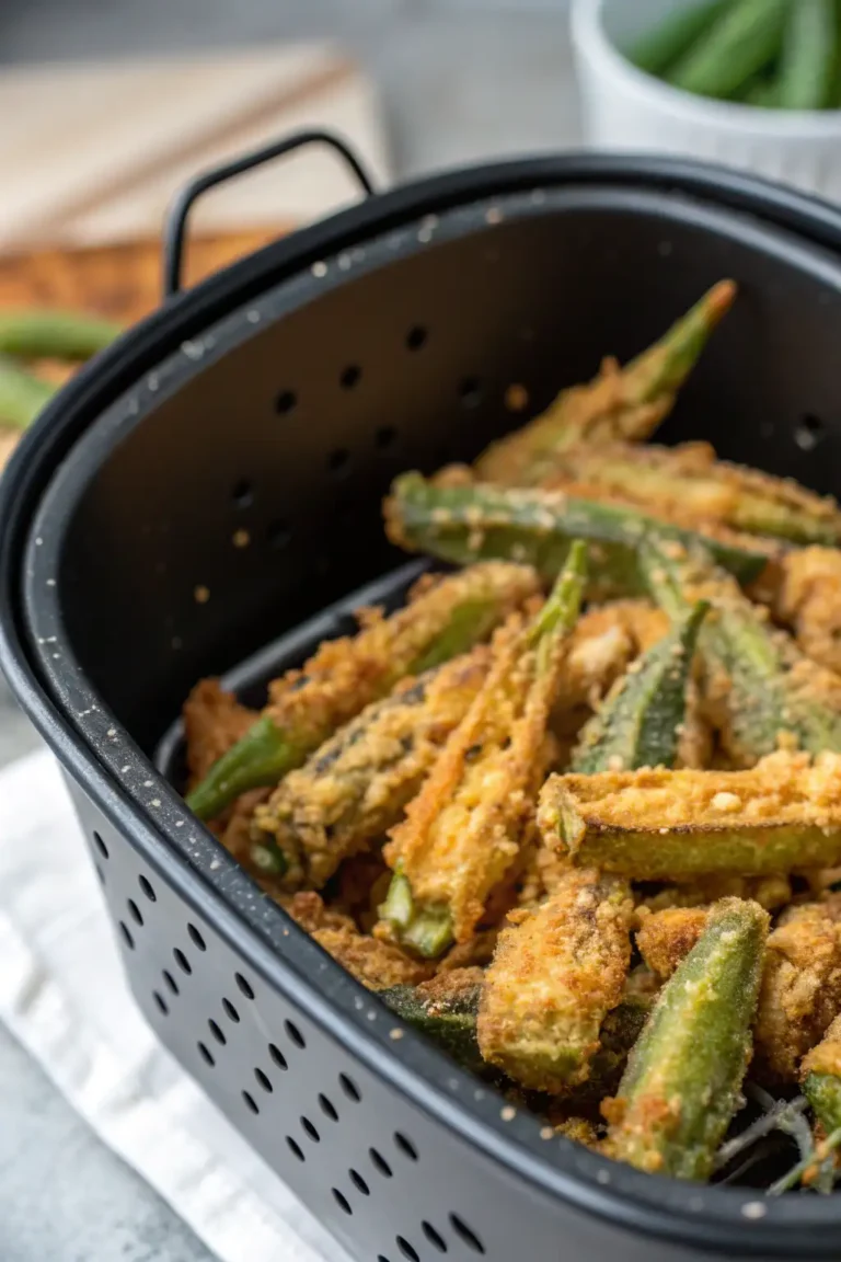 A delicious plate of Okra Fritta in Friggitrice ad Aria