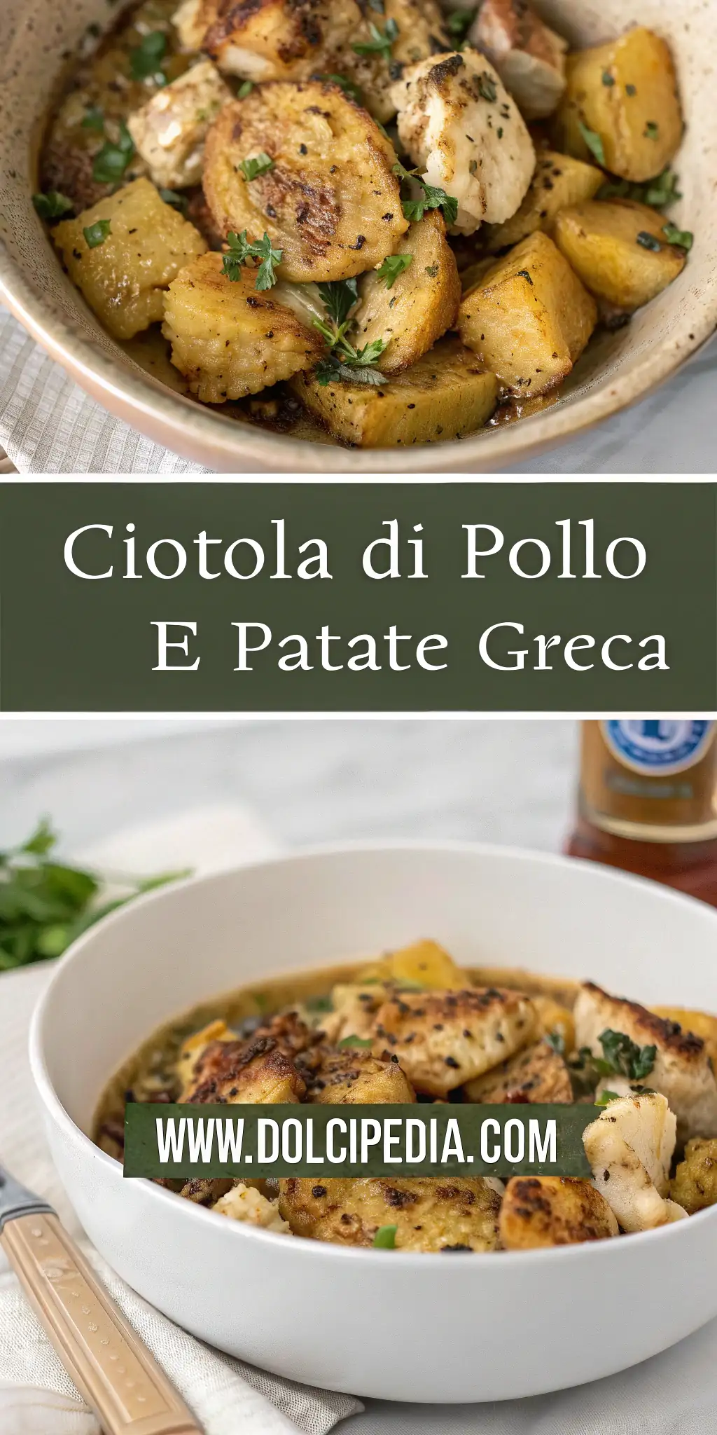 Pinterest image 1 for Ciotola di Pollo e Patate Greca