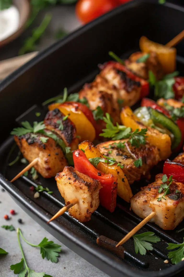 A delicious plate of Spiedini di Pollo nella Friggitrice ad Aria