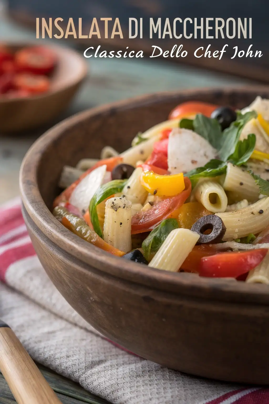 A delicious plate of Insalata di Maccheroni Classica dello Chef John