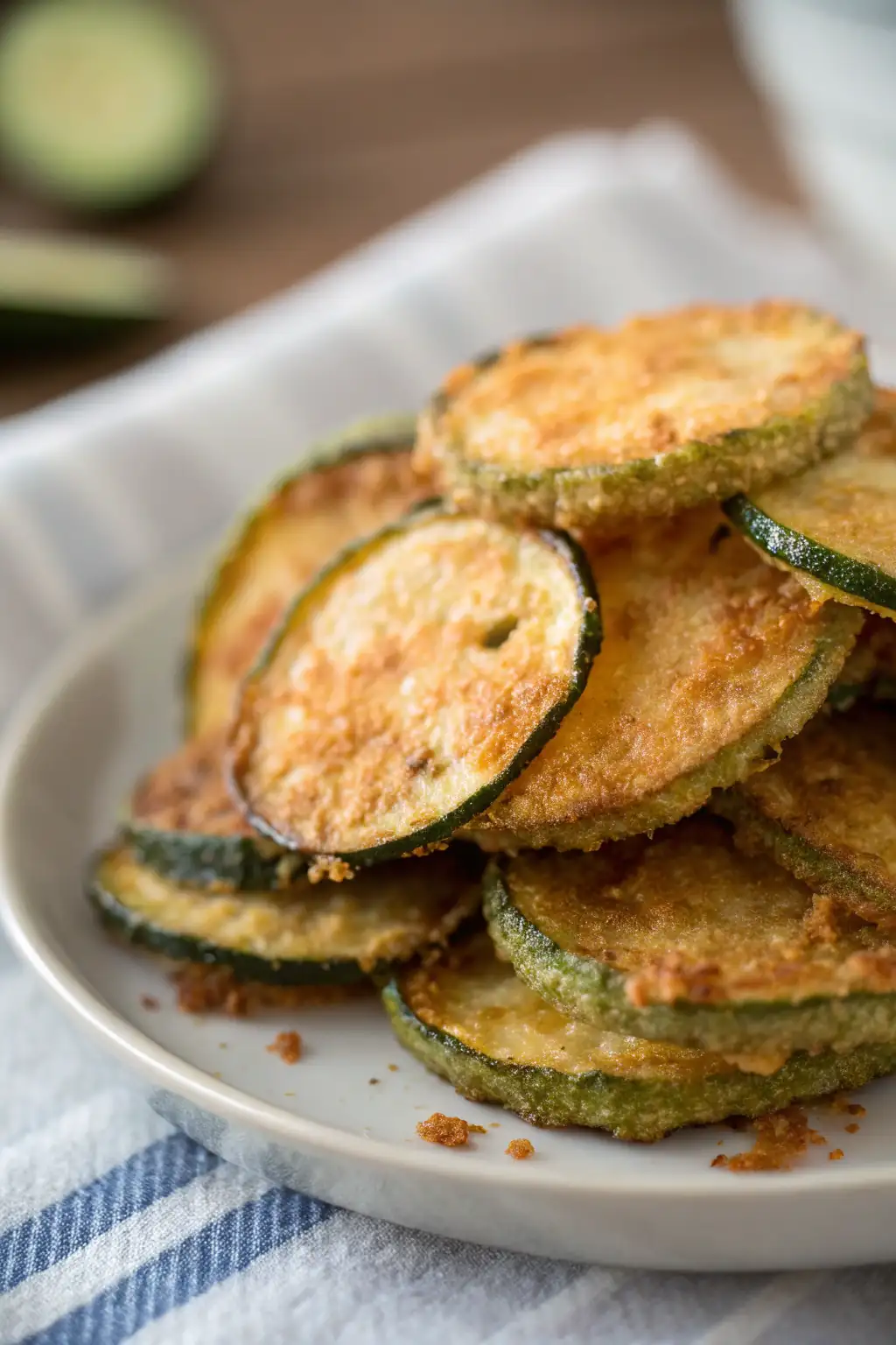 A delicious plate of Chips di Zucchine Fritte ad Aria