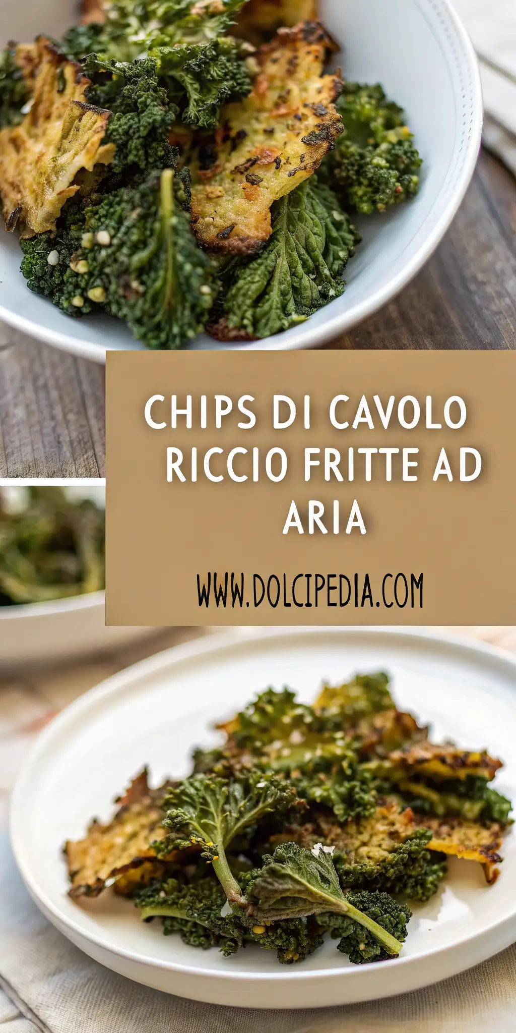 Pinterest image 1 for Chips di Cavolo Riccio Fritte ad Aria