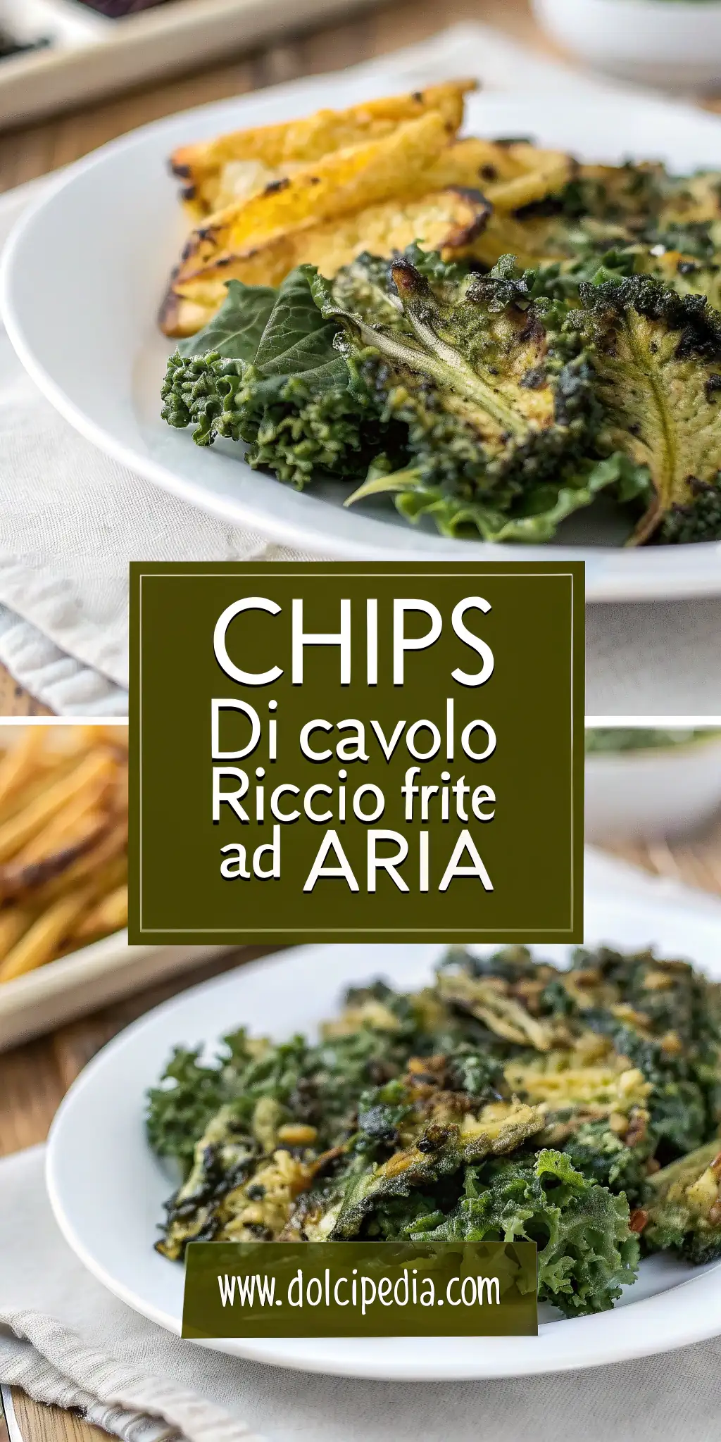 Pinterest image 2 for Chips di Cavolo Riccio Fritte ad Aria