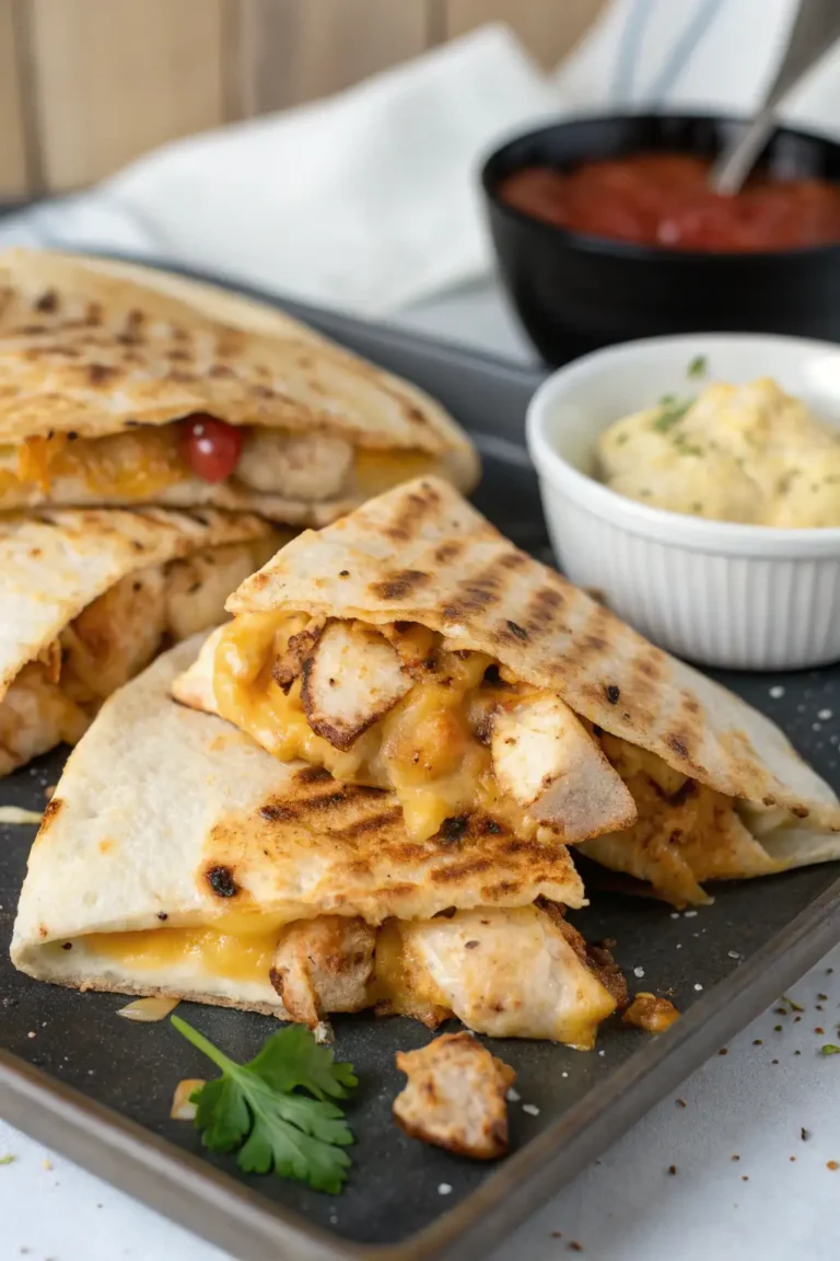 A delicious plate of Quesadilla di Pollo in Friggitrice ad Aria