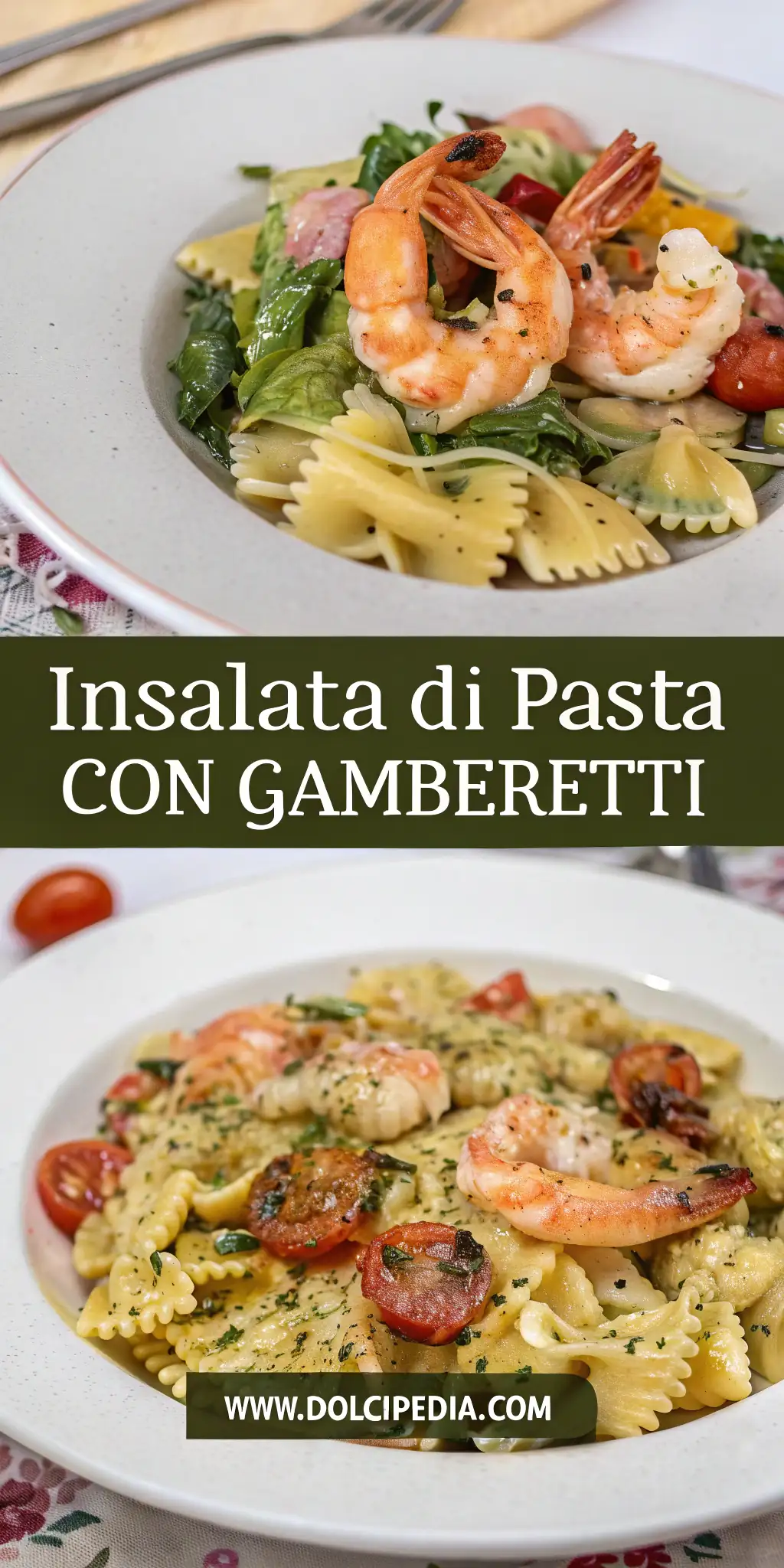 Insalata di Pasta con Gamberetti 3 Pinterest image 1 for Insalata di Pasta con Gamberetti