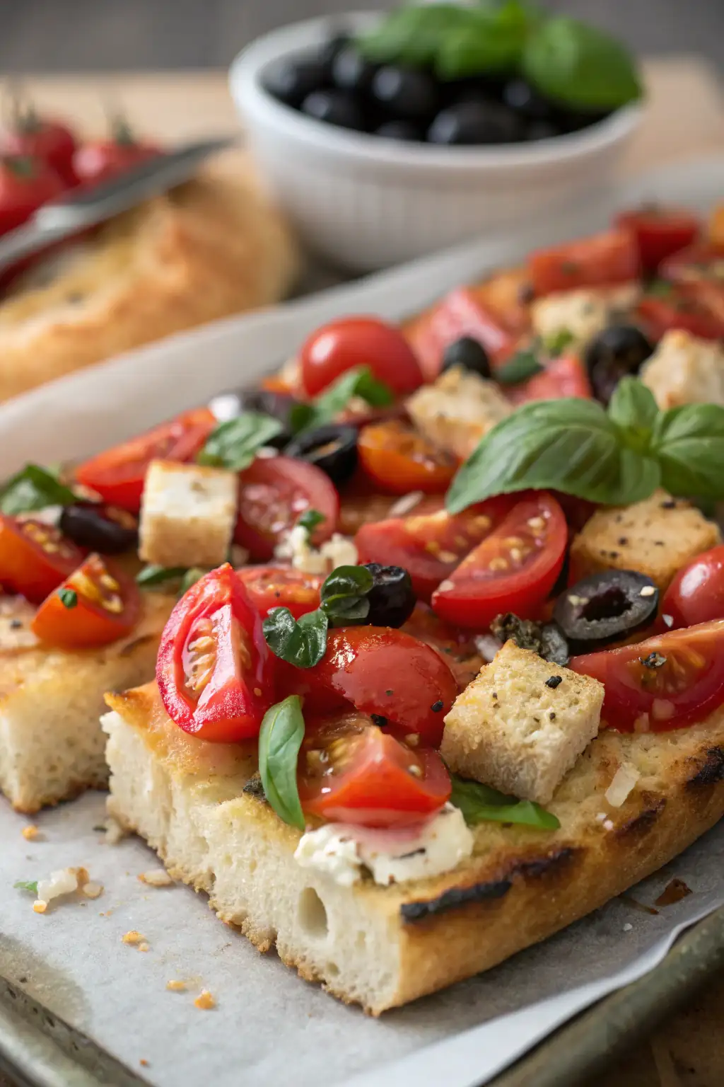 A delicious plate of Focaccia Panzanella