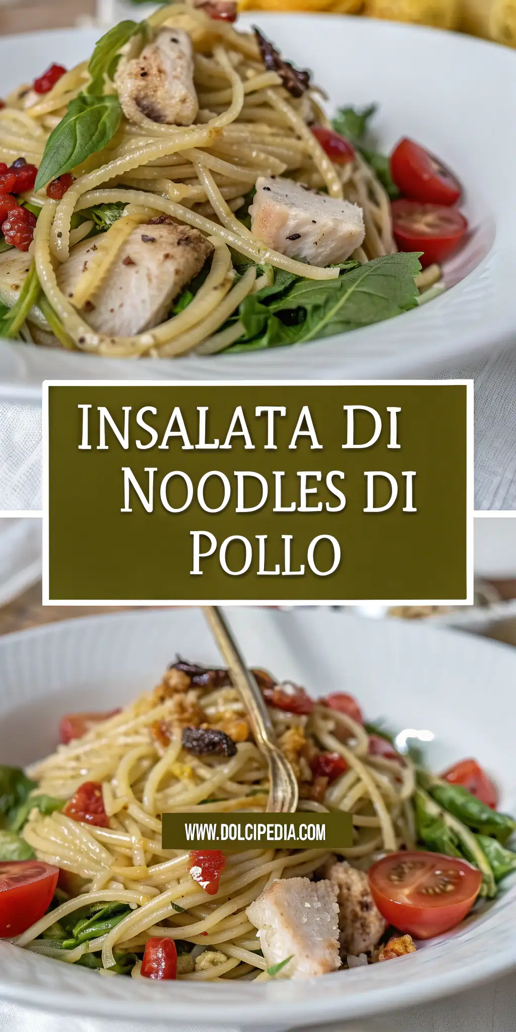 Insalata di Noodles di Pollo 3 Pinterest image 1 for Insalata di Noodles di Pollo