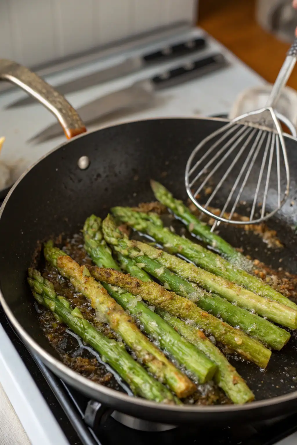 A delicious plate of Asparagi Fritti in Friggitrice ad Aria