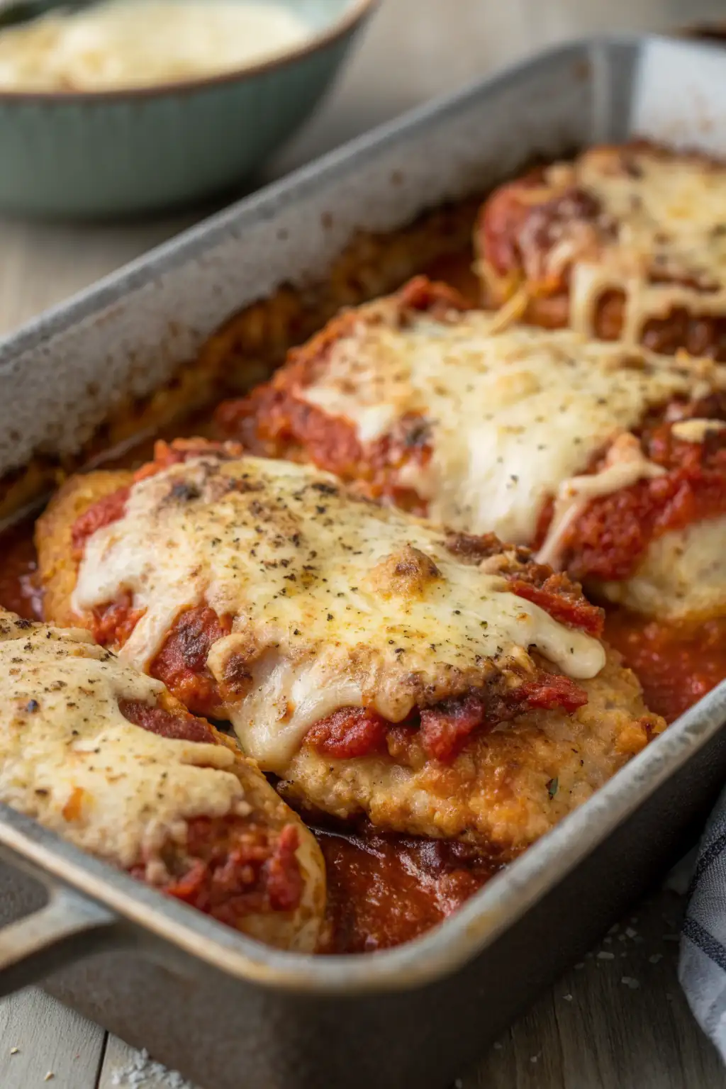 A delicious plate of Pollo alla Parmigiana in Friggitrice ad Aria