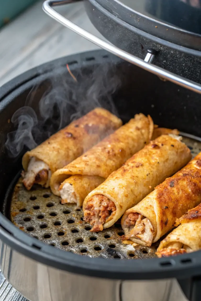 A delicious plate of Taquitos di Pollo nella Friggitrice ad Aria