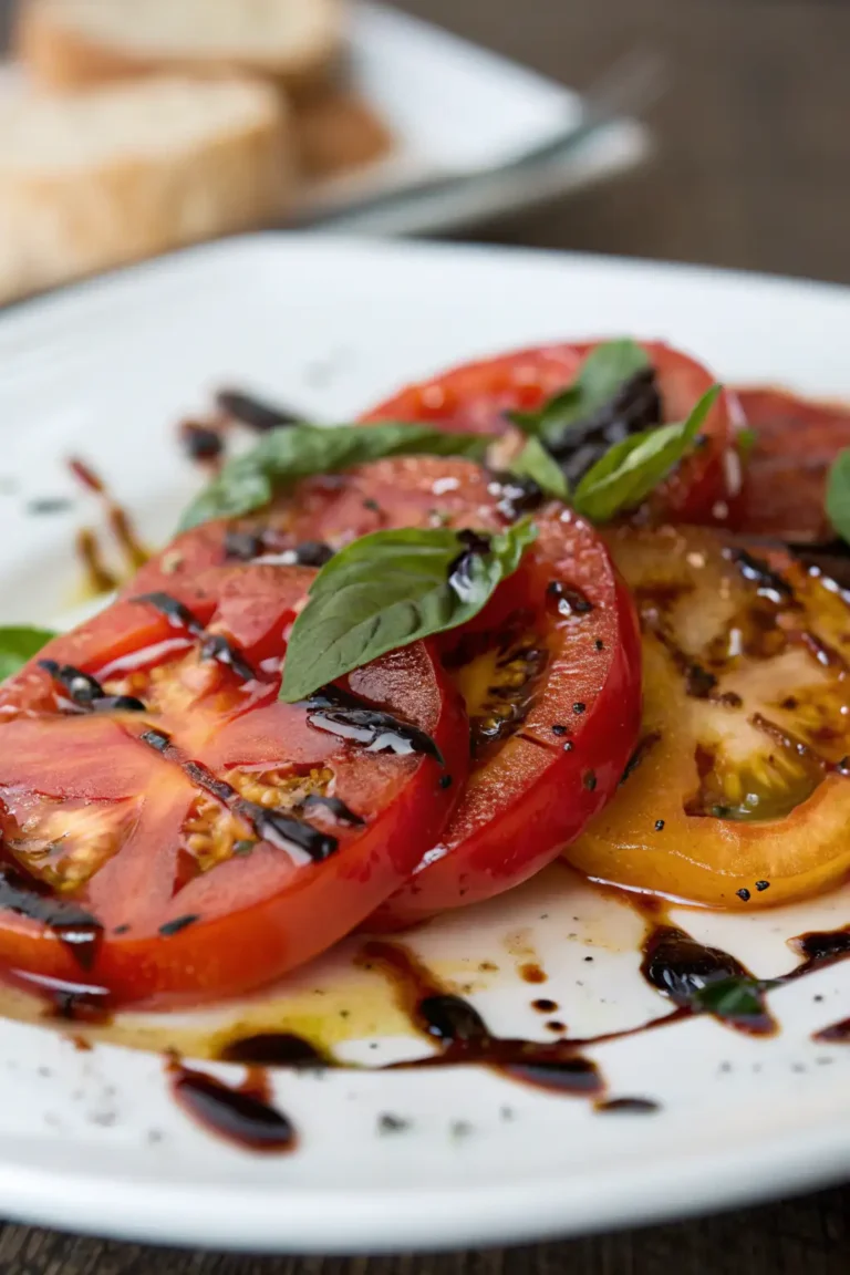A delicious plate of Vinaigrette di Pomodoro Arrosto e Balsamico