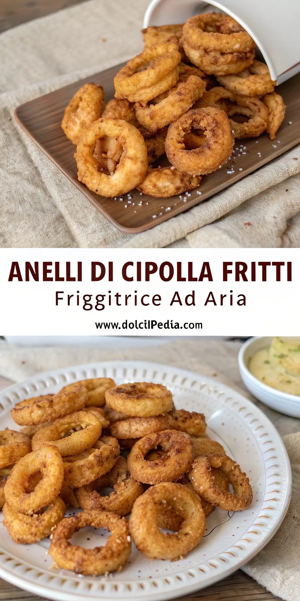 Pinterest image 2 for Anelli di Cipolla Fritti in Friggitrice ad Aria