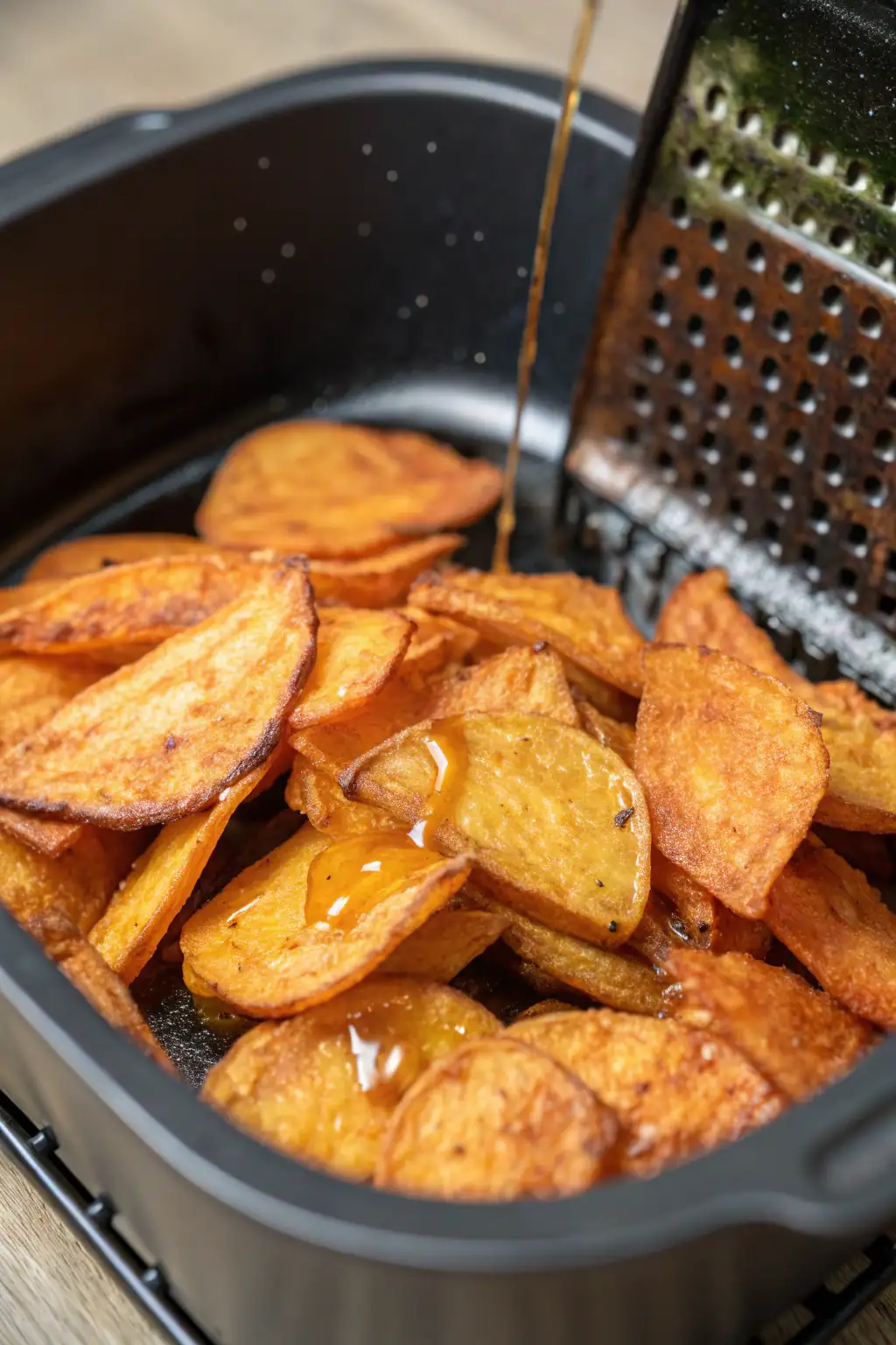 A delicious plate of Patatine Dolci Fritte in Friggitrice ad Aria