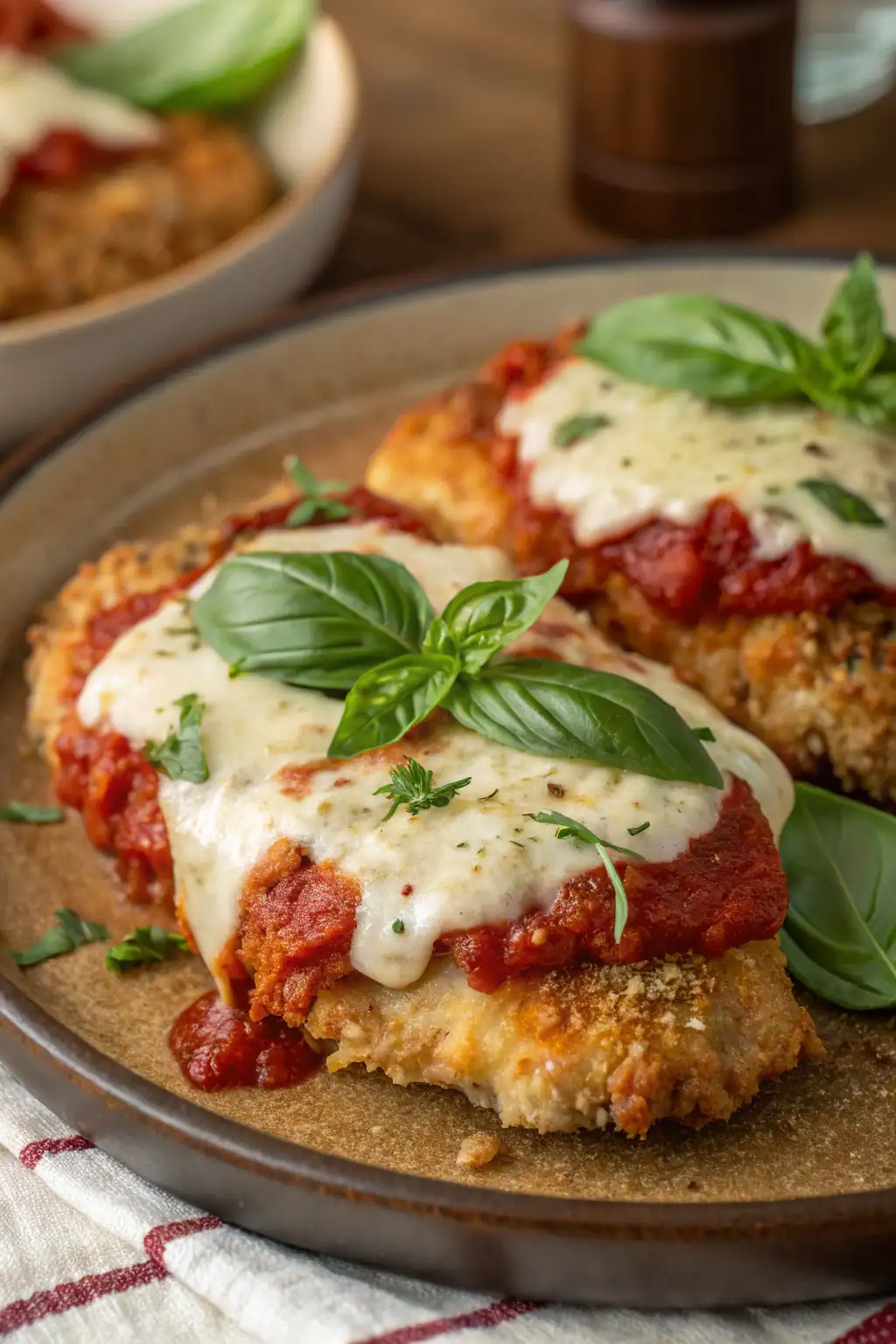 A delicious plate of Pollo alla Parmigiana in Friggitrice ad Aria
