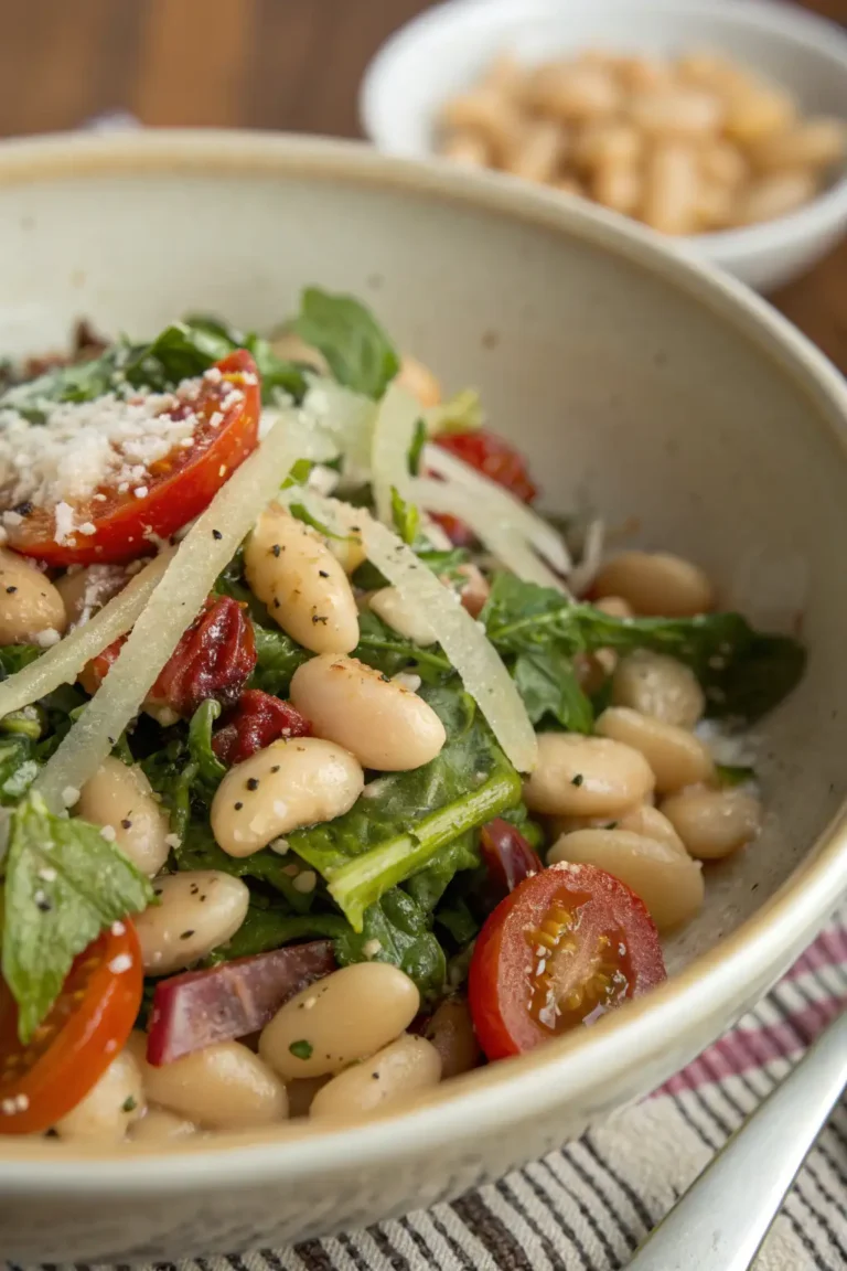 A delicious plate of Insalata di Fagioli Romano