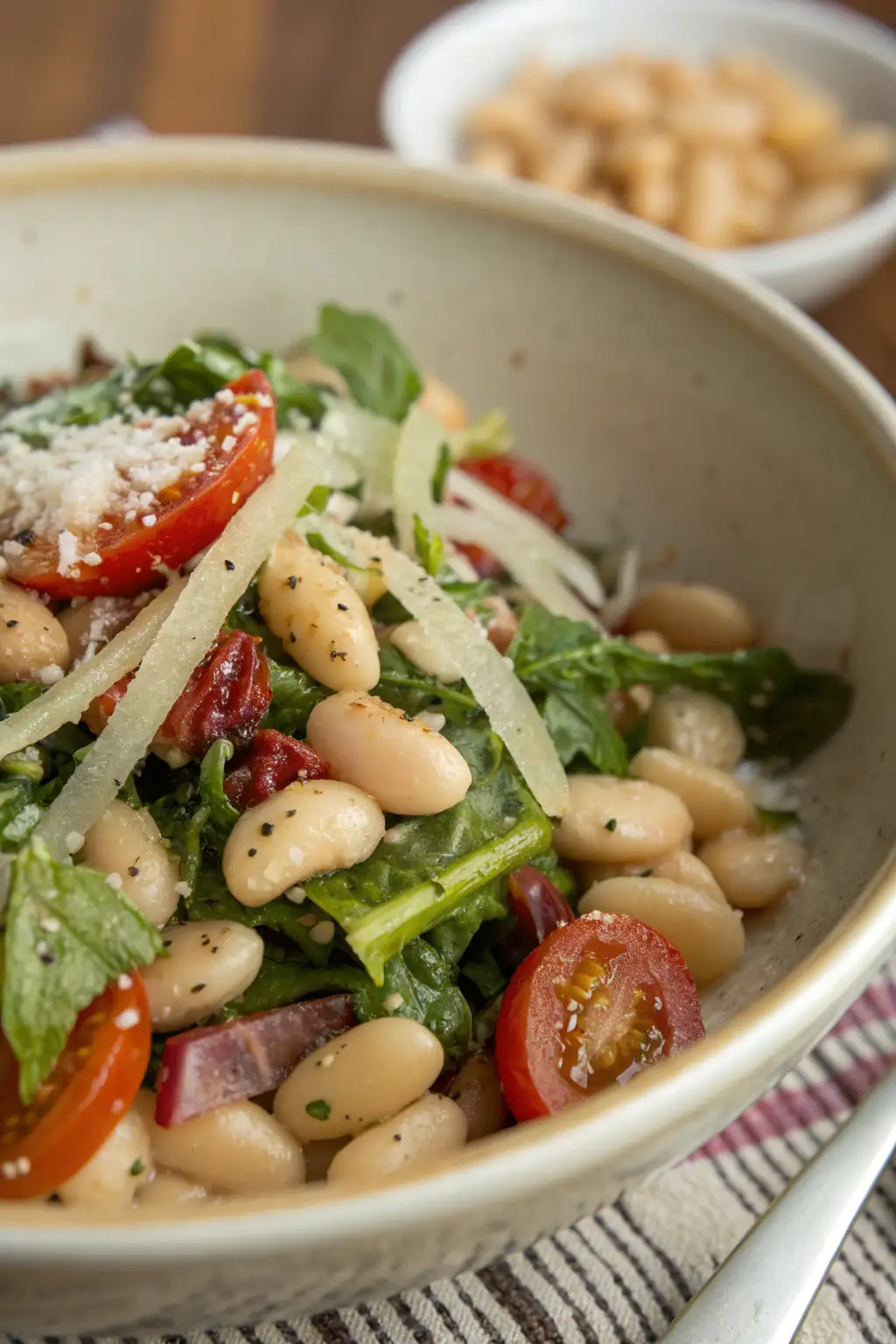 A delicious plate of Insalata di Fagioli Romano