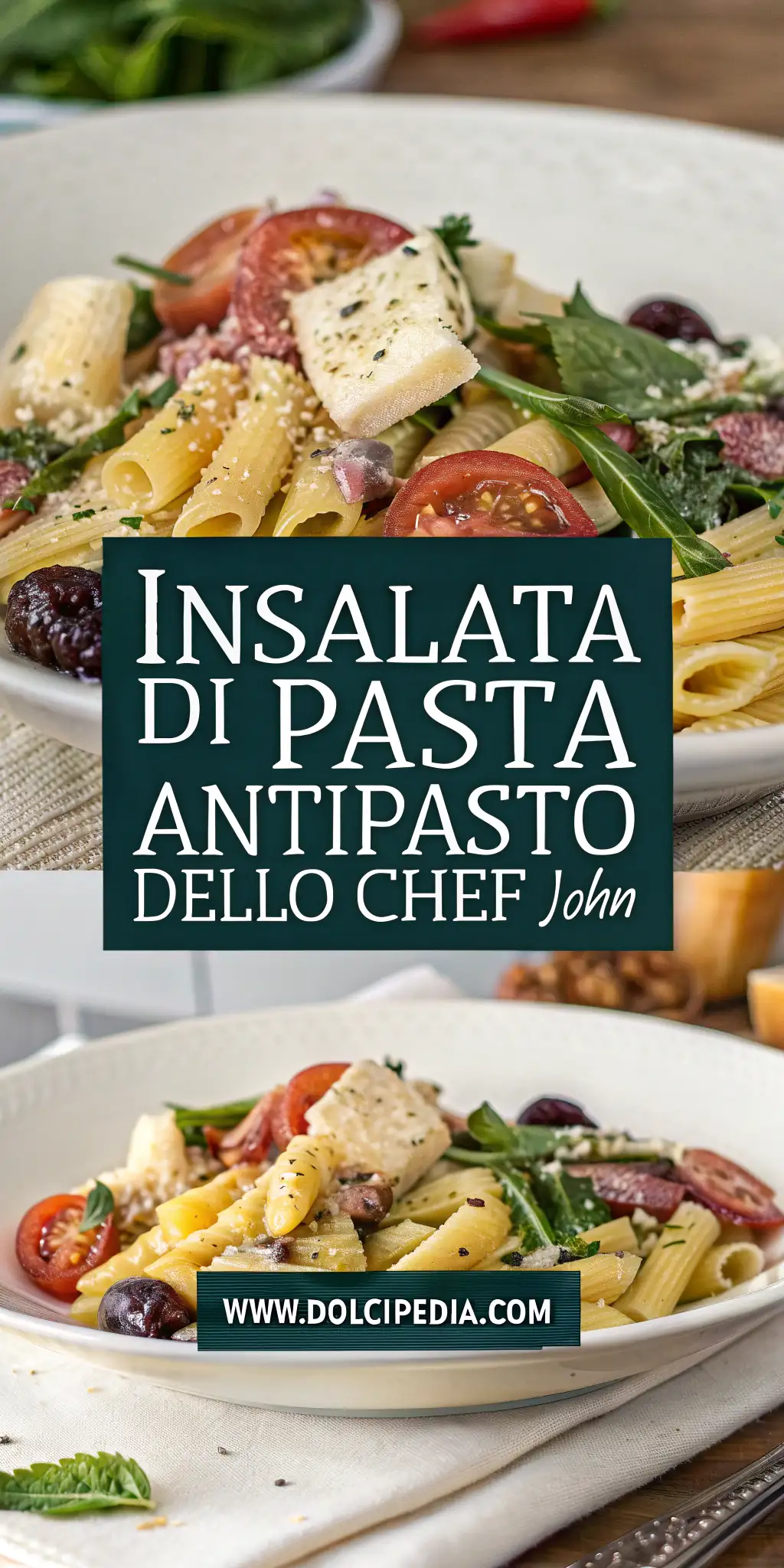 Pinterest image 1 for Insalata di Pasta Antipasto dello Chef John