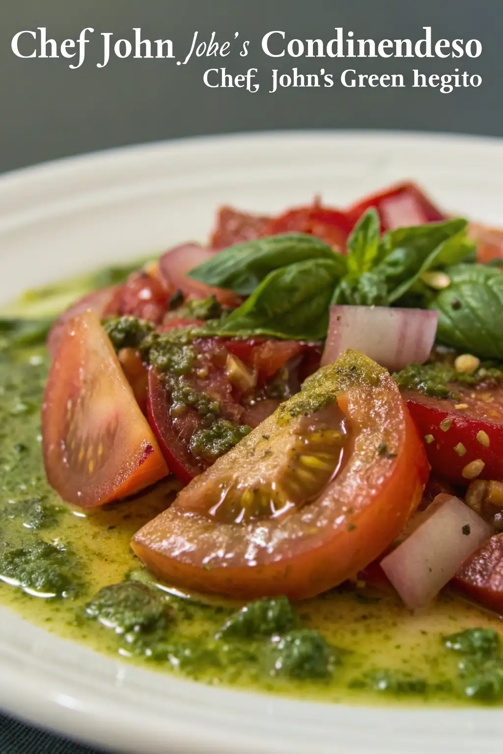 A delicious plate of Condimento Green Goddess di Chef John