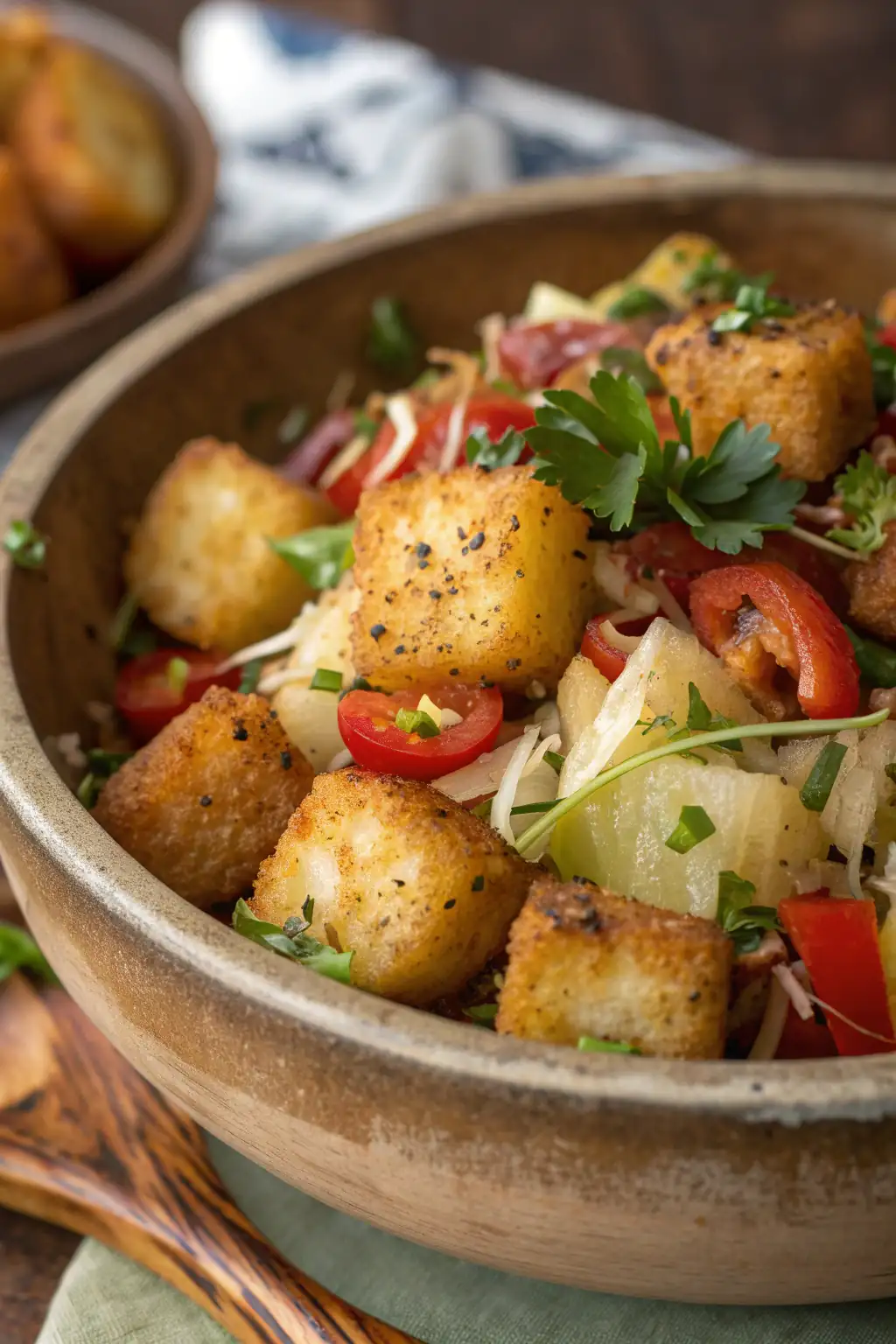 A delicious plate of Insalata di Patate Tater Tot alla Tedesca