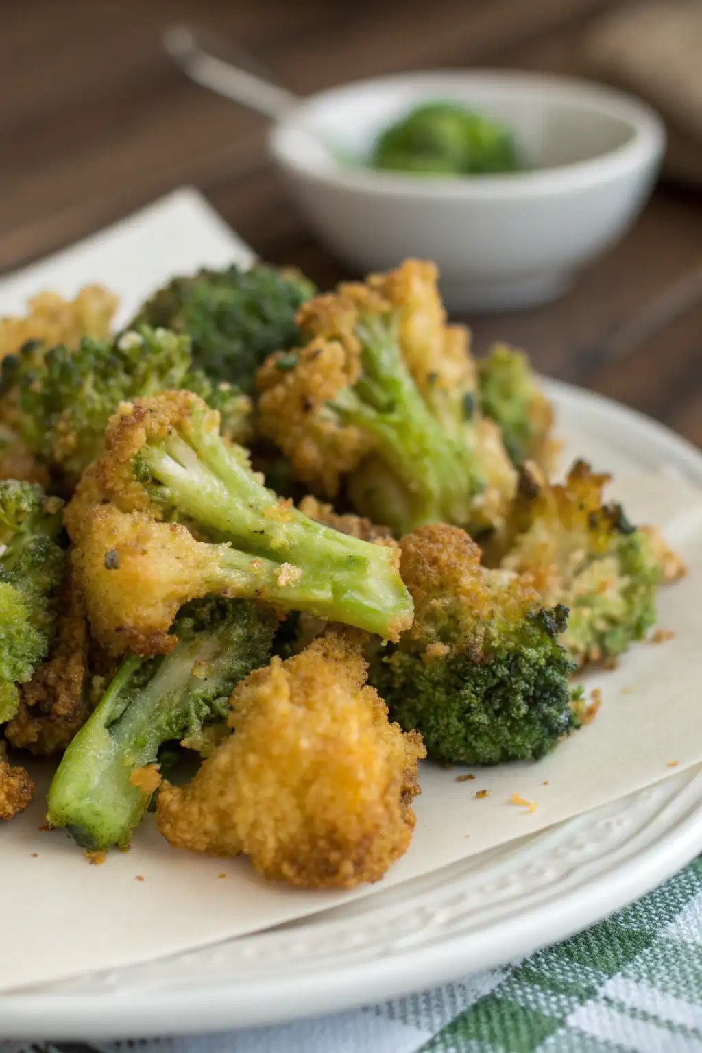 A delicious plate of Broccoli Fritti in Friggitrice ad Aria