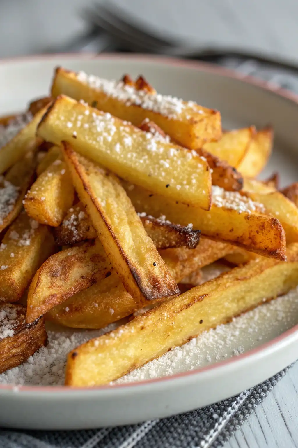 A delicious plate of Patatine Dolci Fritte in Friggitrice ad Aria