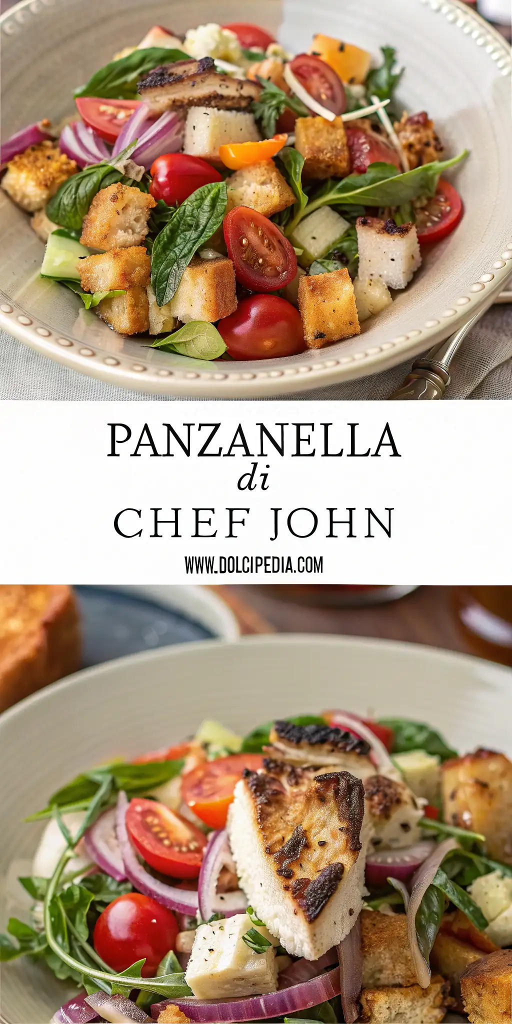 Pinterest image 1 for Panzanella di Chef John
