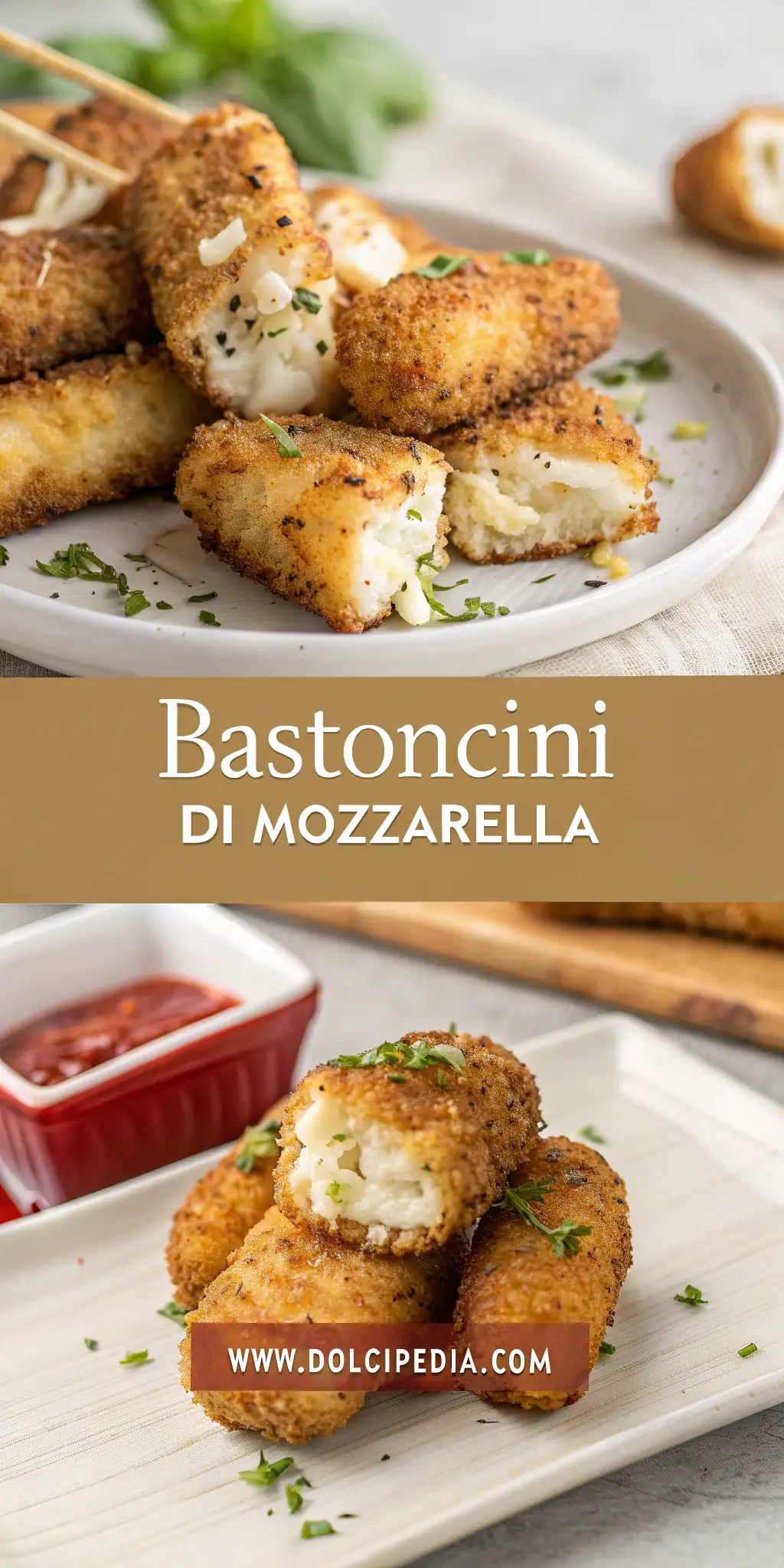 Bastoncini di Mozzarella in Friggitrice ad Aria 3 Pinterest image 1 for Bastoncini di Mozzarella in Friggitrice ad Aria