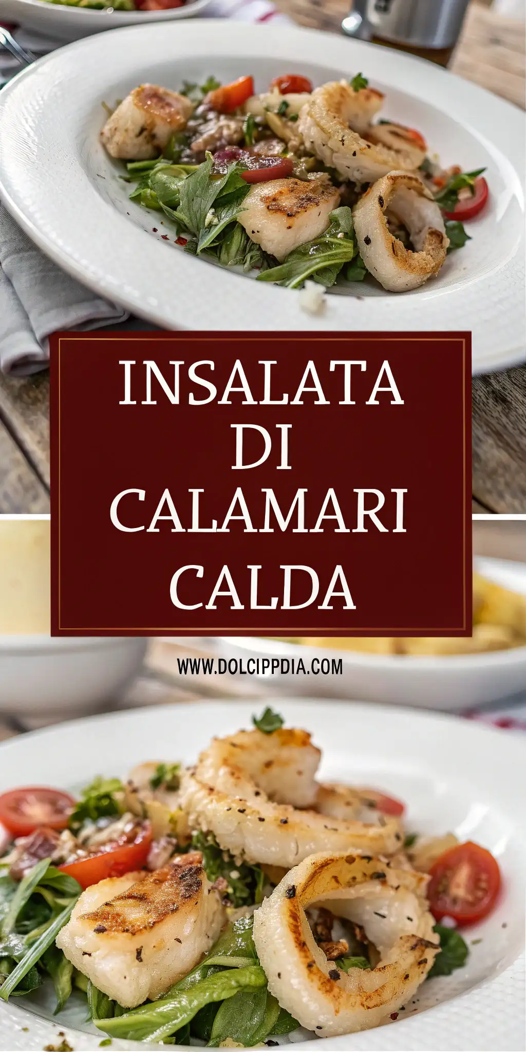 Pinterest image 1 for Insalata di Calamari Calda