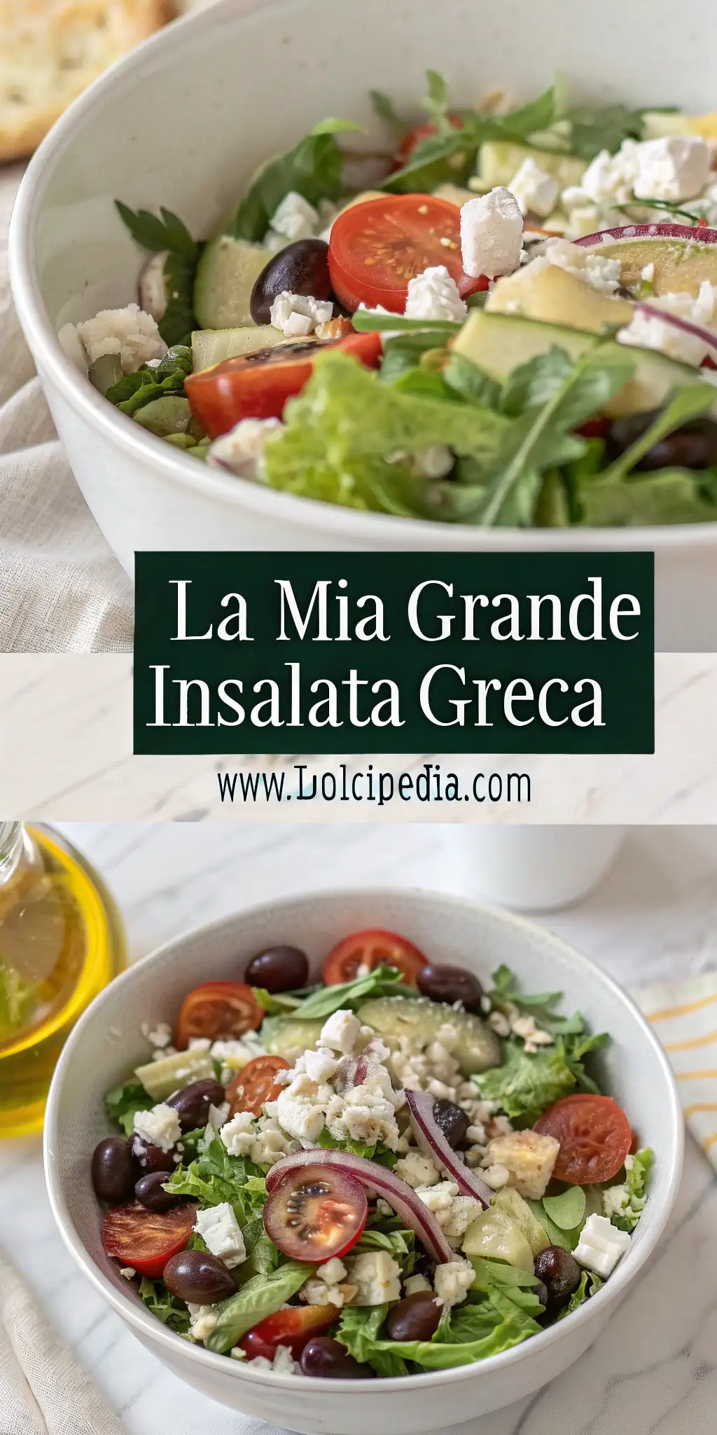 Pinterest image 2 for La Mia Grande Insalata Greca