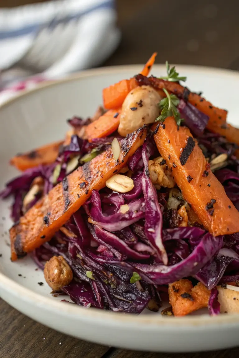 A delicious plate of Insalata di Cavolo Rosso e Carote Bruciacchiate