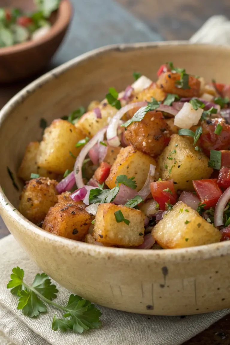 A delicious plate of Insalata di Patate Tater Tot alla Tedesca