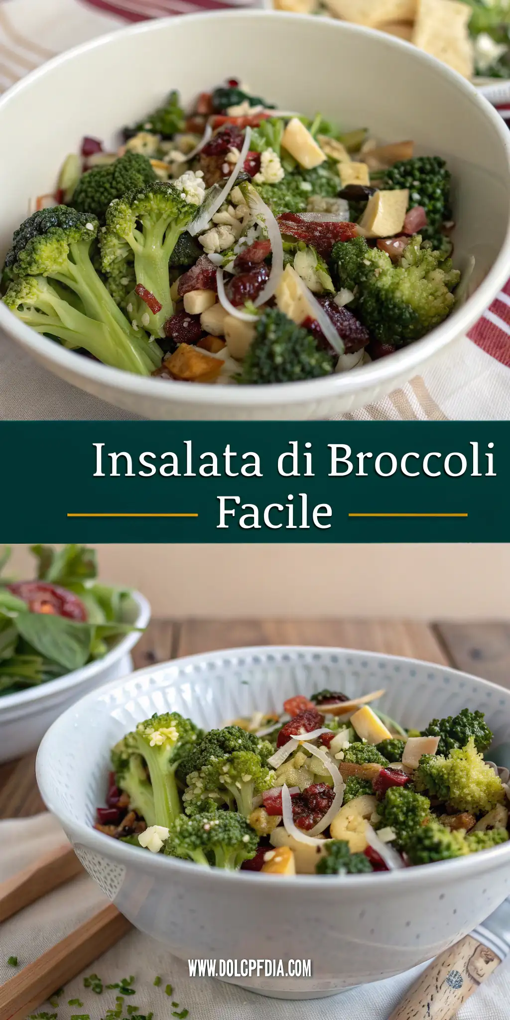 Insalata di Broccoli Facile 4 Pinterest image 2 for Insalata di Broccoli Facile