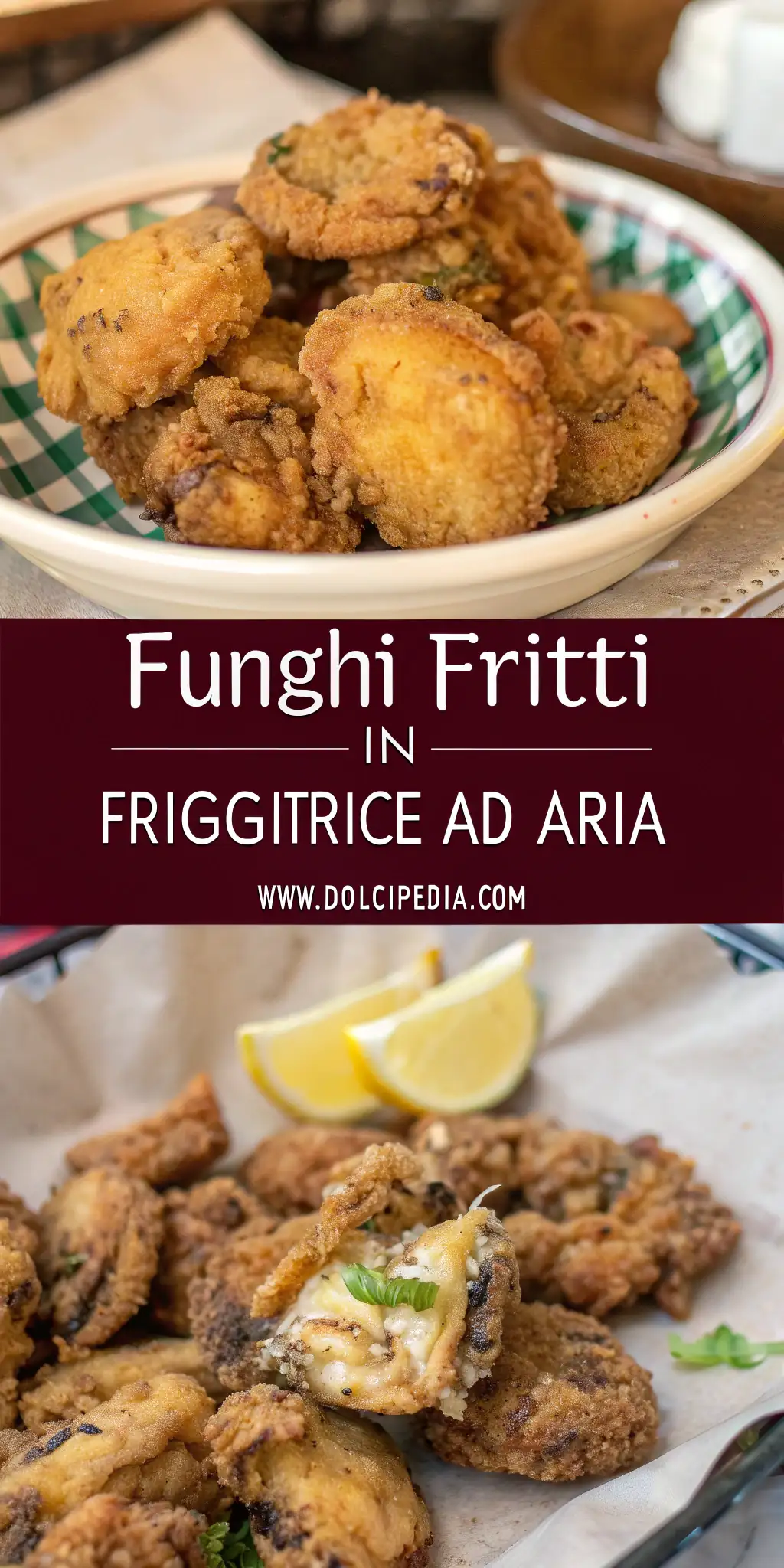 Pinterest image 1 for Funghi Fritti in Friggitrice ad Aria