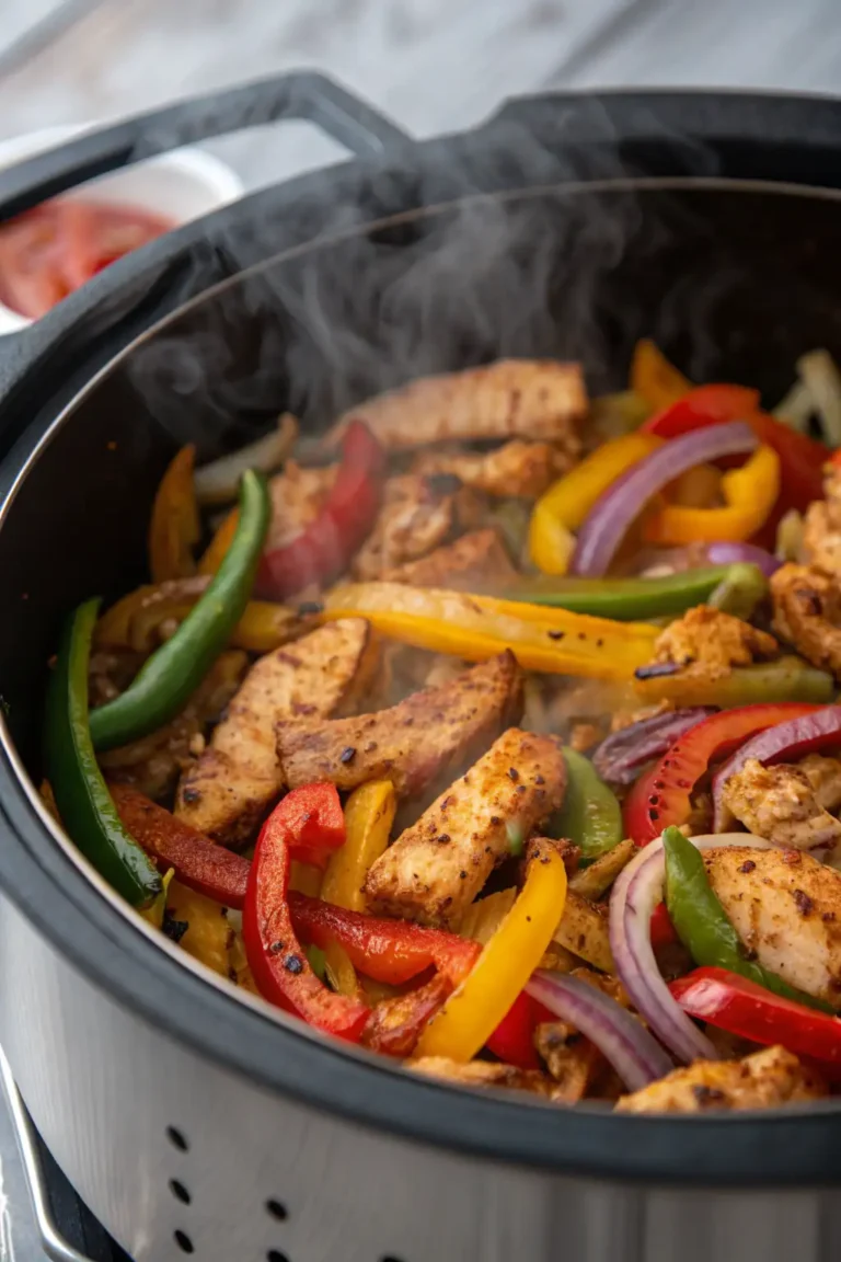 A delicious plate of Fajitas di Pollo nella Friggitrice ad Aria