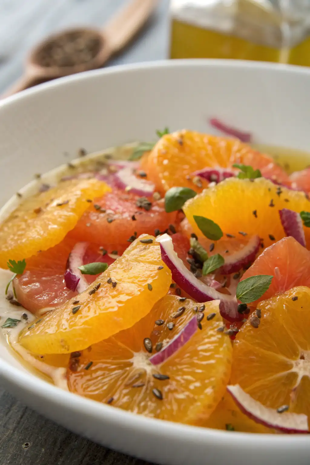 Vinaigrette all'Arancia e Cumino 1 A delicious plate of Vinaigrette all'Arancia e Cumino