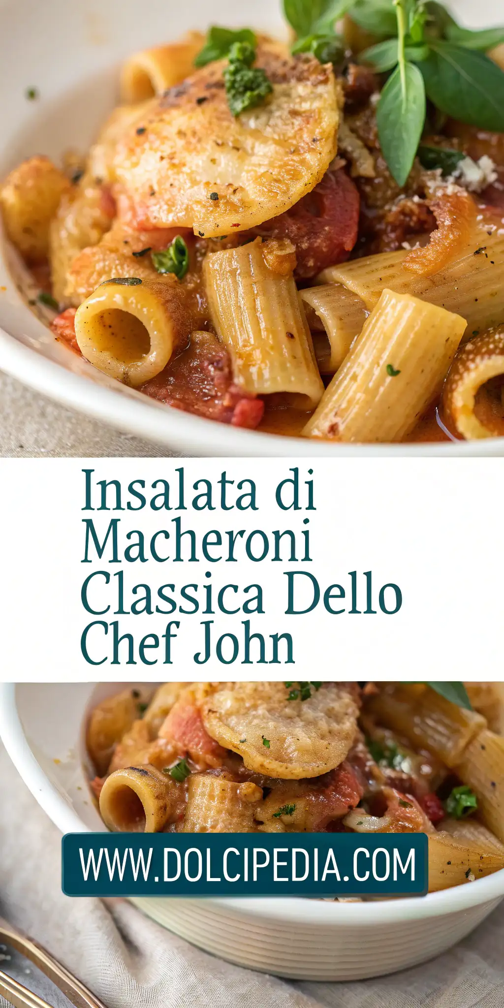 Pinterest image 1 for Insalata di Maccheroni Classica dello Chef John