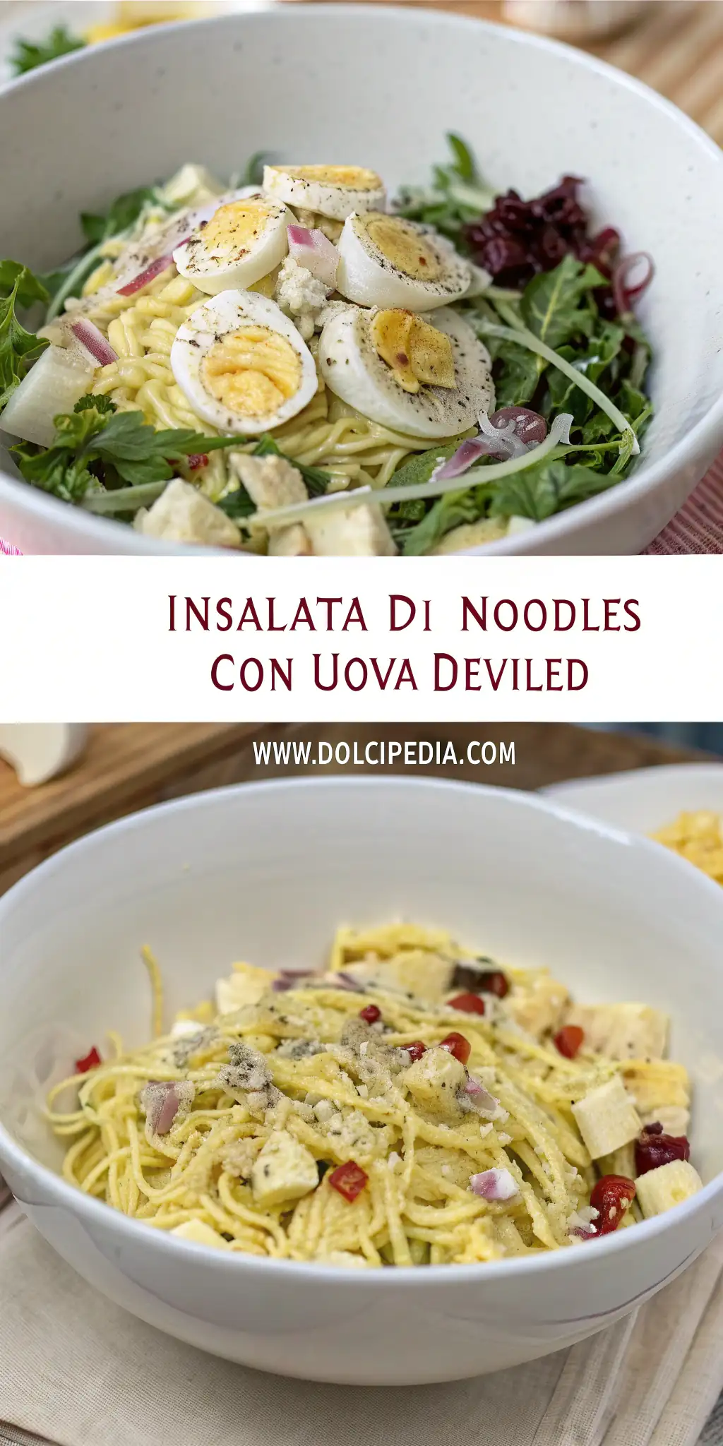 Pinterest image 2 for Insalata di Noodles con Uova Deviled