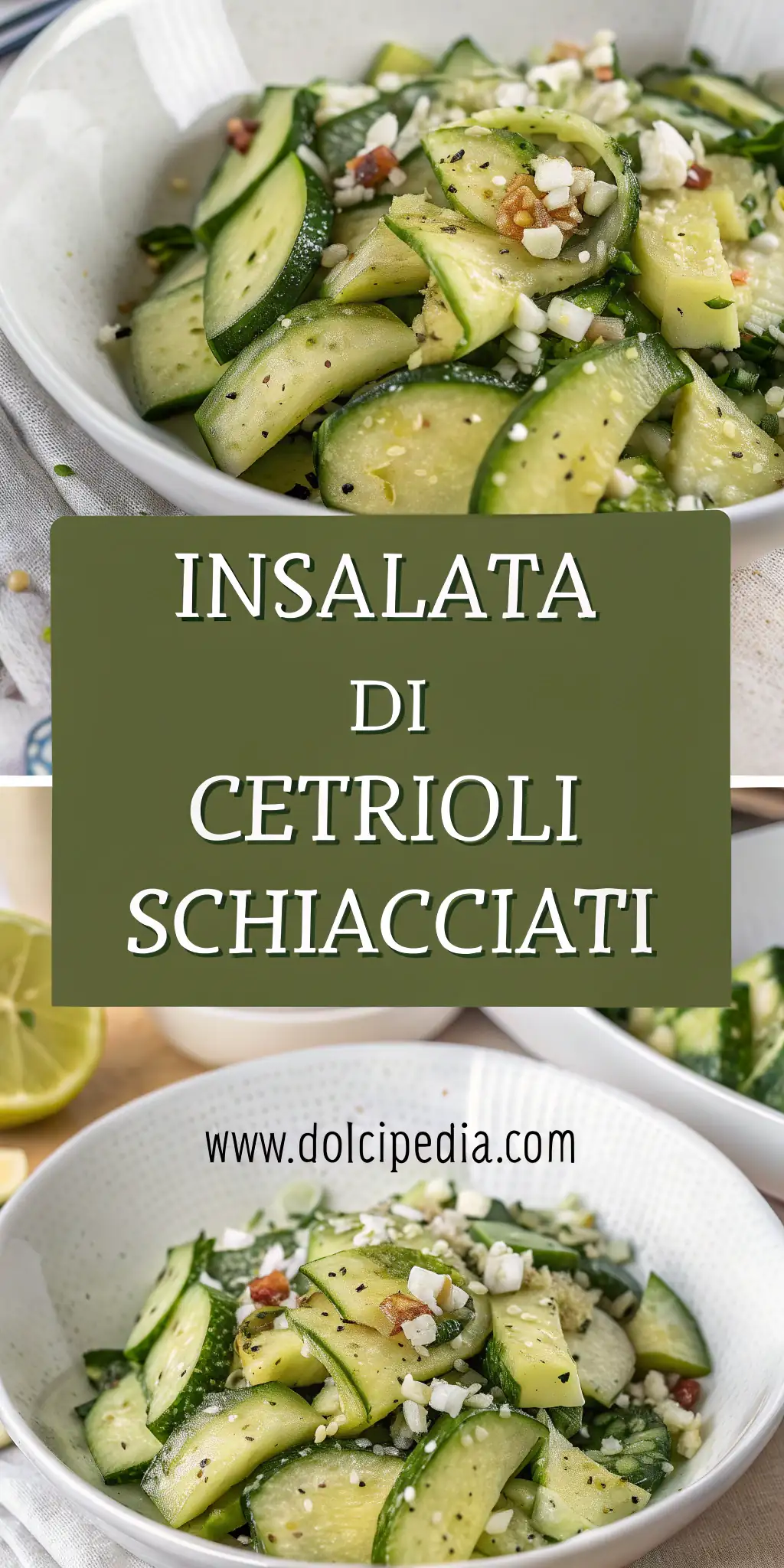 Insalata di Cetrioli Schiacciati 3 Pinterest image 1 for Insalata di Cetrioli Schiacciati