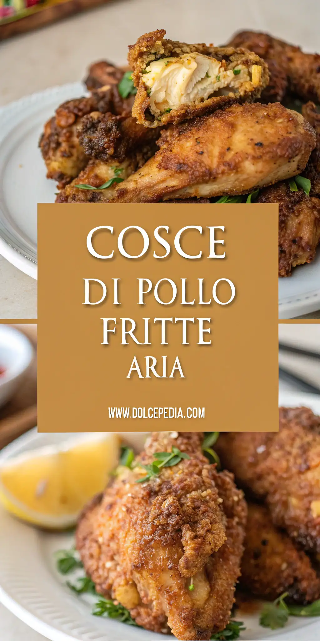 Pinterest image 1 for Cosce di Pollo Fritte ad Aria
