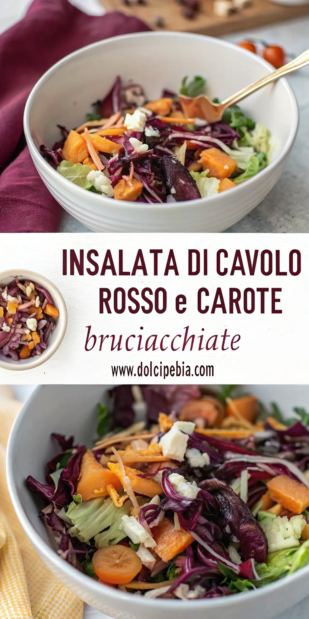 Pinterest image 2 for Insalata di Cavolo Rosso e Carote Bruciacchiate