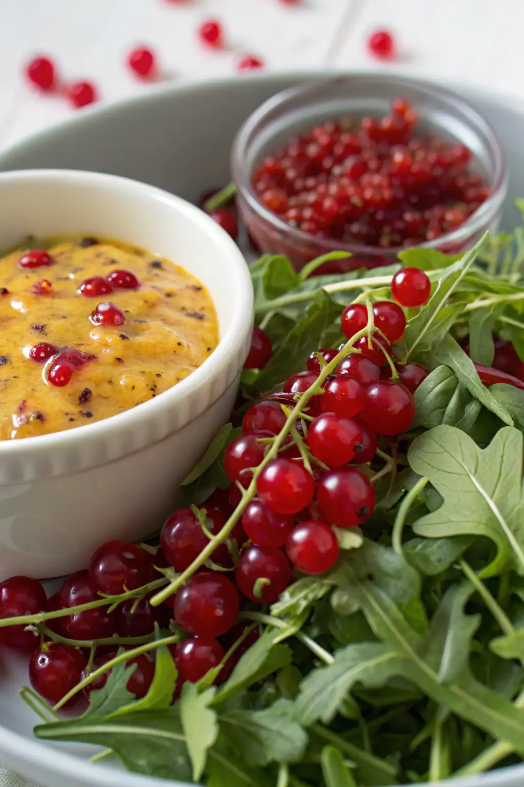 A delicious plate of Condimento per Insalata di Senape e Mirtilli Rossi