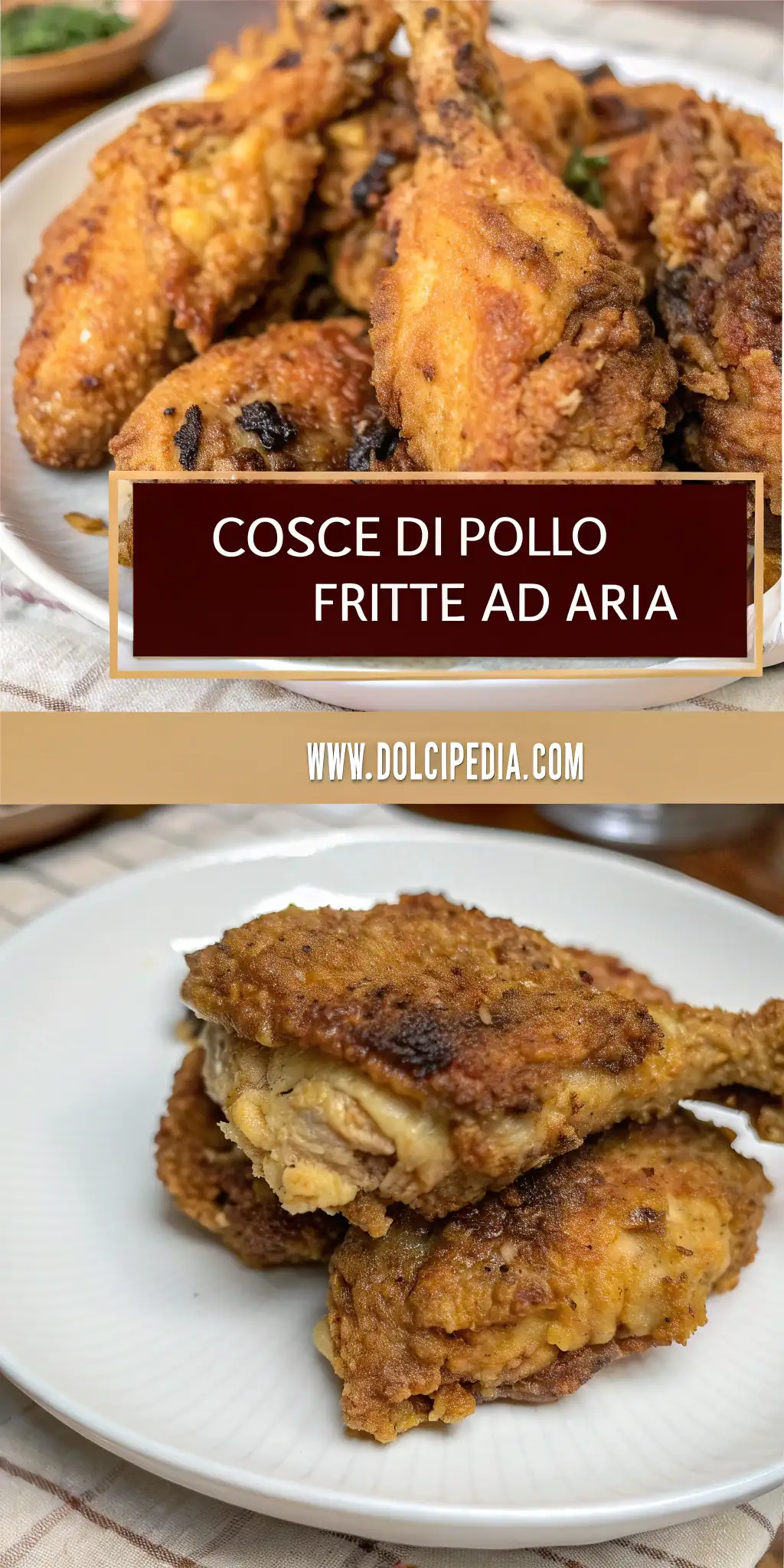 Cosce di Pollo Fritte ad Aria 3 Pinterest image 1 for Cosce di Pollo Fritte ad Aria