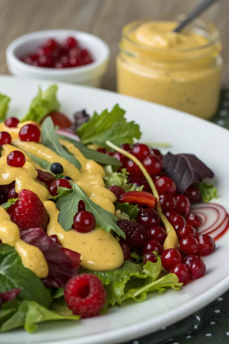 A delicious plate of Condimento per Insalata di Senape e Mirtilli Rossi