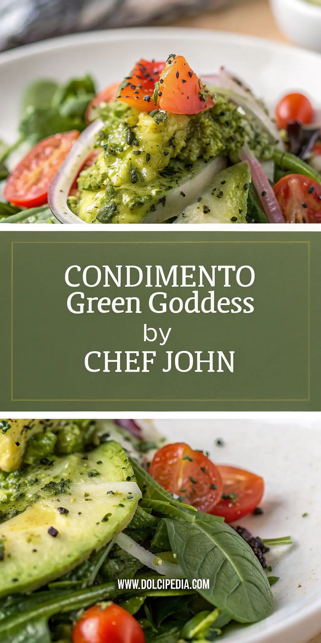 Pinterest image 1 for Condimento Green Goddess di Chef John